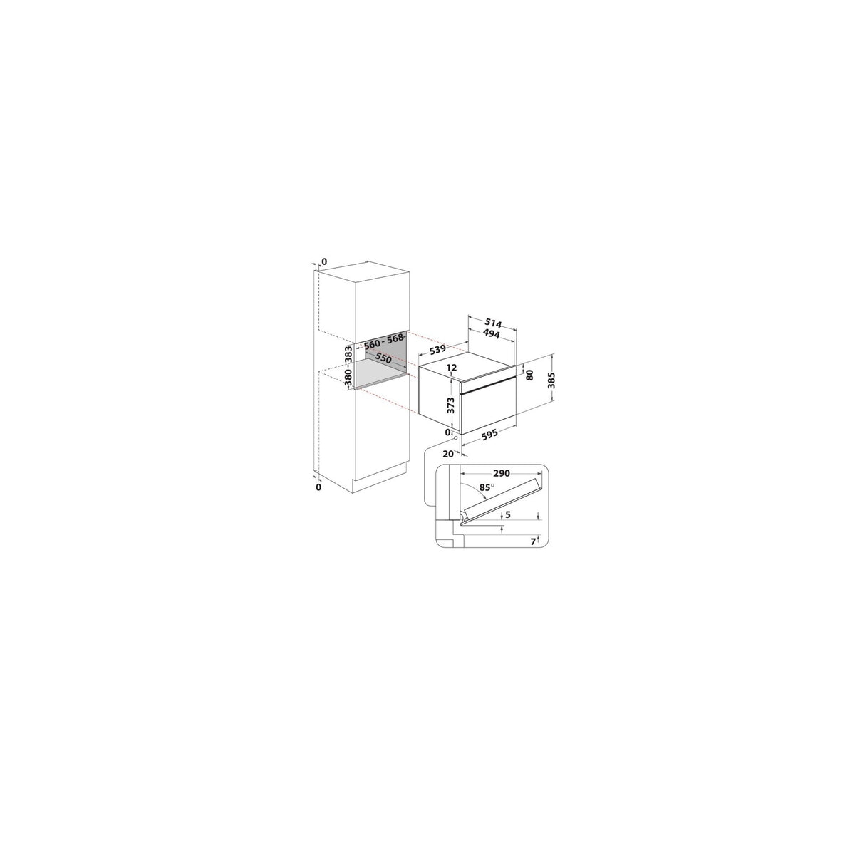 Indesit ID K52R B Forno a microonde da incasso 31Lt, Grill, Nero