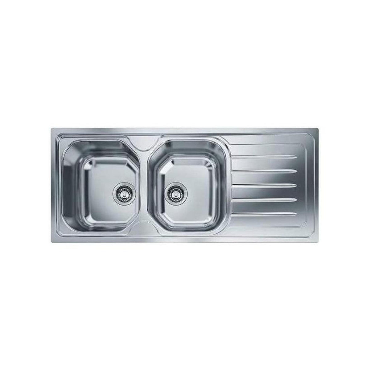 FRANKE 101.0564.805 LAVELLO 2 VASCHE CON GOCCIOLATOIO A DESTRA 116x50CM COLORE INOX