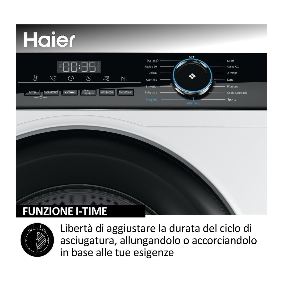 HAIER HD90-A2939E-IT ASCIUGATRICE A POMPA DI CALORE 9KG CLASSE E