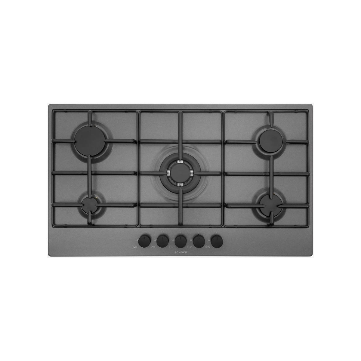SCHOCK STS95543 PIANO COTTURA DA INCASSO 90CM 5 FUOCHI A GAS COLORE ASPHALT
