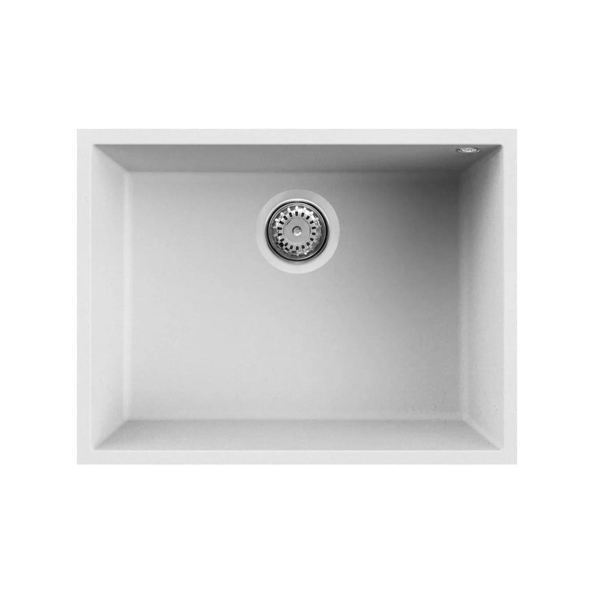 ELLECI QUADRA 110 LKQ11096BSO LAVELLO MONOVASCA SOTTOTOP 58x44CM IN KERATEK BIANCO