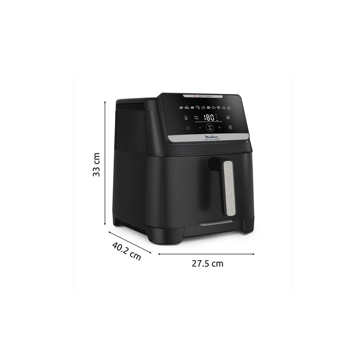 MOULINEX EZ8428F0 Easy Fry Silence Friggitrice ad Aria 7Lt - Nera