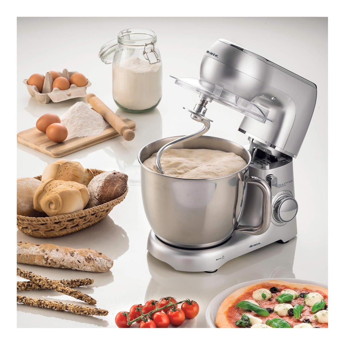 ARIETE 1583 IMPASTATRICE PLANETARIA 1300 W 5,2 LT - ACCIAIO INOX