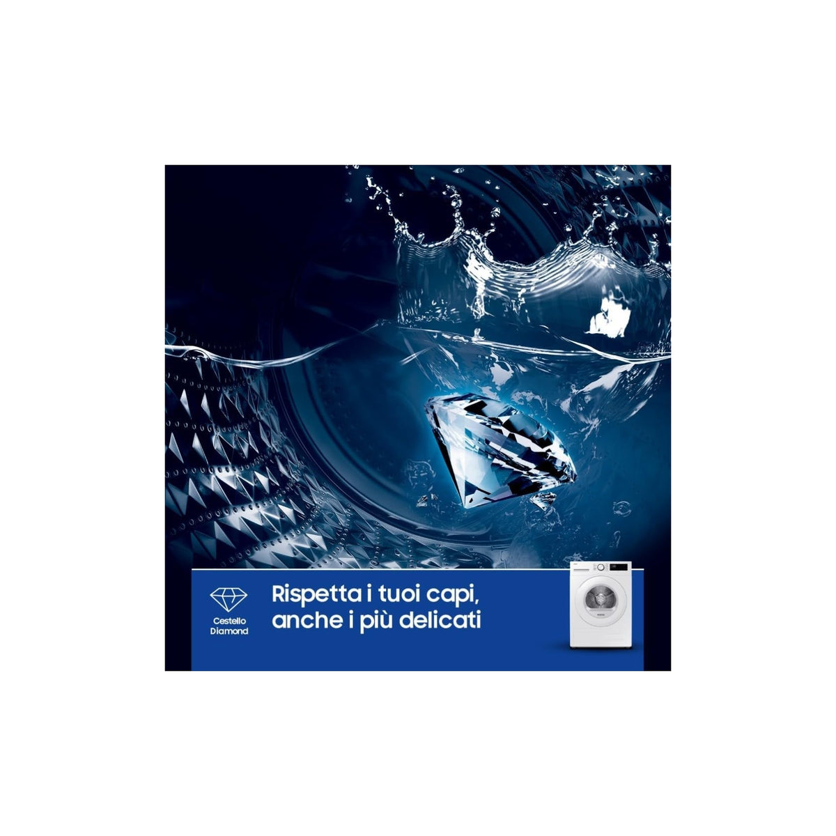 Samsung DV90DG52A0TEET Asciugatrice 9Kg, Poma di calore, Wifi, Classe C