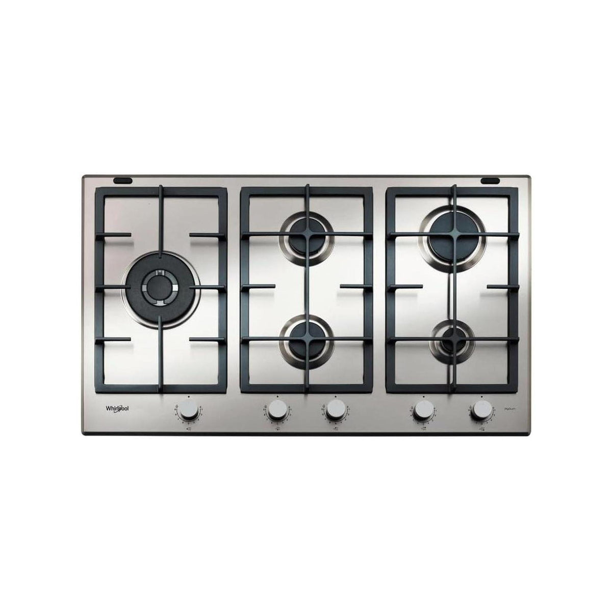 WHIRLPOOL GMAL 9522/IXL PIANO COTTURA 90CM 5 FUOCHI A GAS GRIGLIE IN GHISA INOX - GMAL9522/IXL