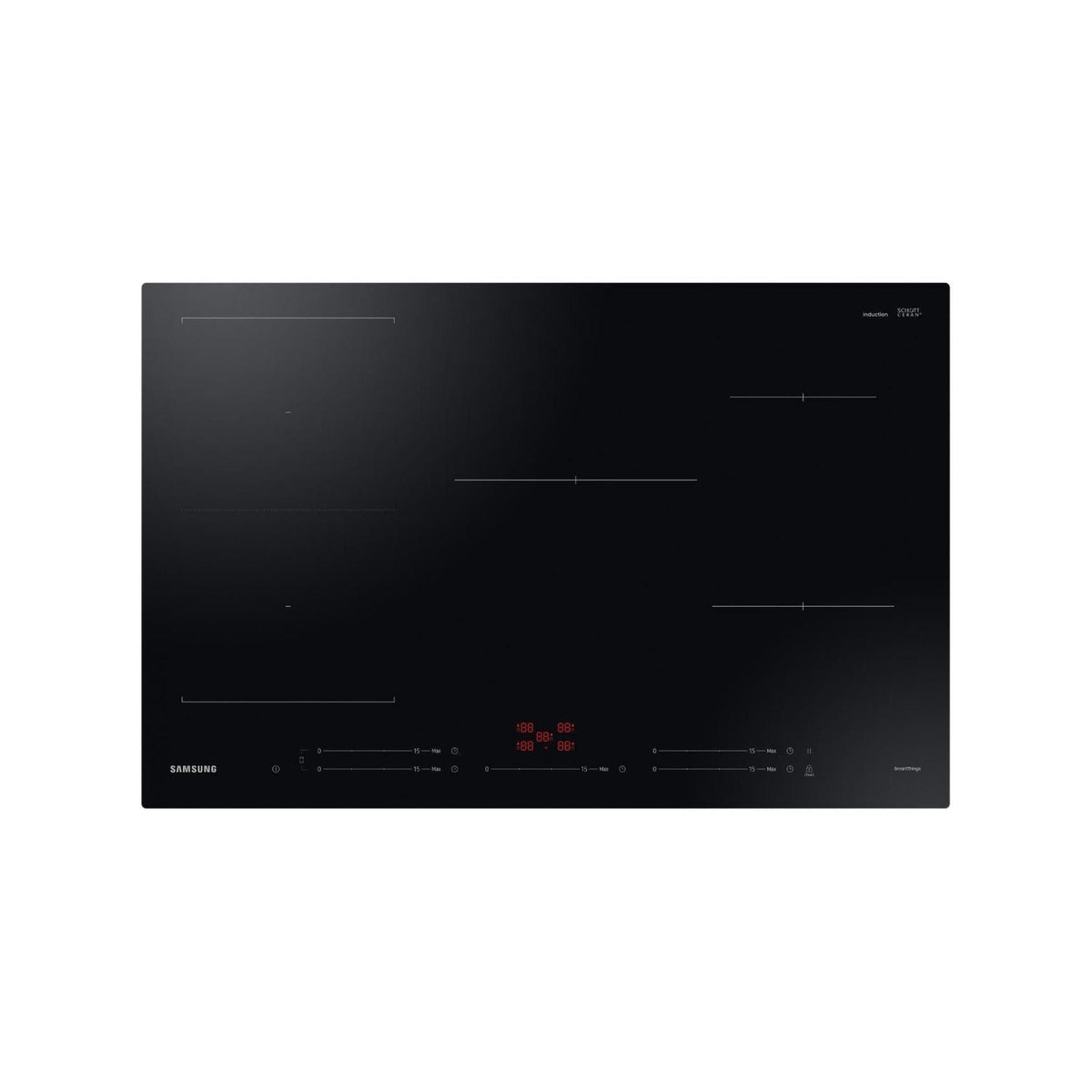 SAMSUNG NZ85C5047FK PIANO COTTURA DA INCASSO A INDUZIONE 80CM 5 ZONE IN VETROCERAMICA NERO