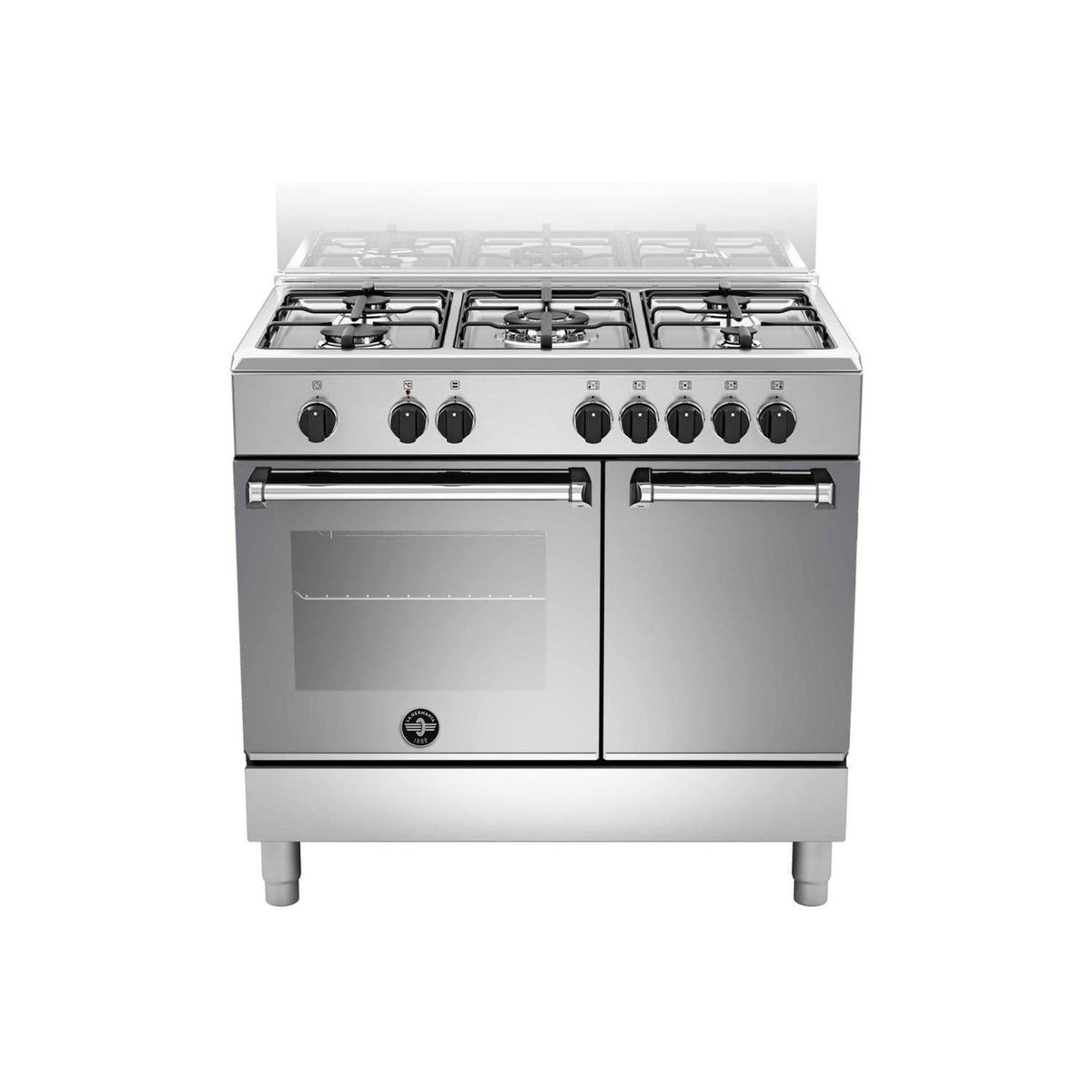 LA GERMANIA AMN9P5EXVC CUCINA 90x60 5 FUOCHI FORNO ELETTRICO CON PORTA BOMBOLA INOX