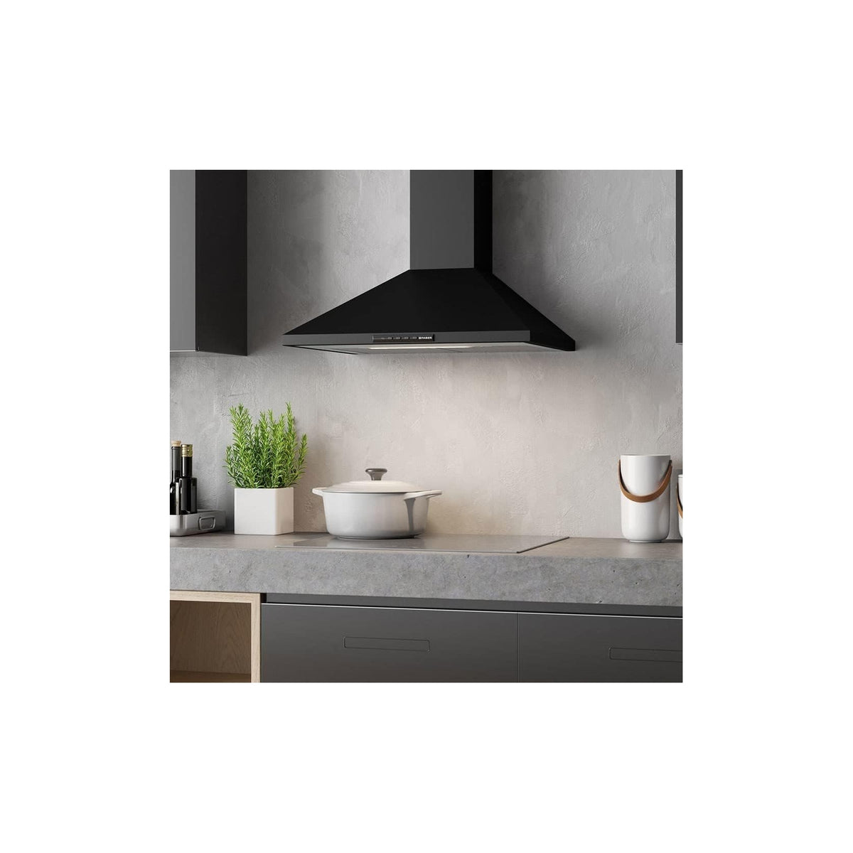 FABER PB BK A90 CAPPA A PARETE ASPIRANTE 90CM NERA CLASSE D - 320.0557.544