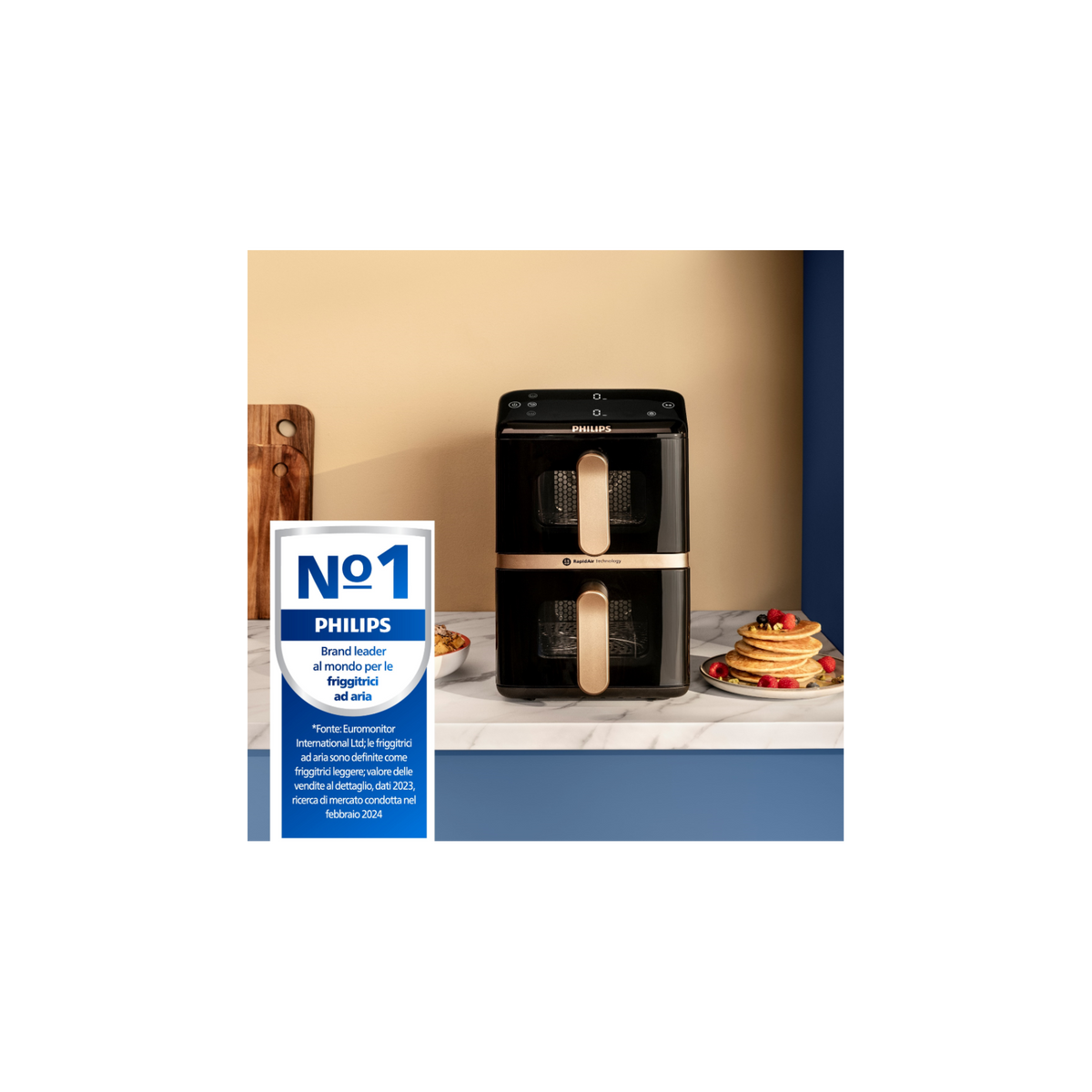 PHILIPS NA462/70 FRIGGITRICE AD ARIA AIRFRYER 4000 10LT 2750W NERA