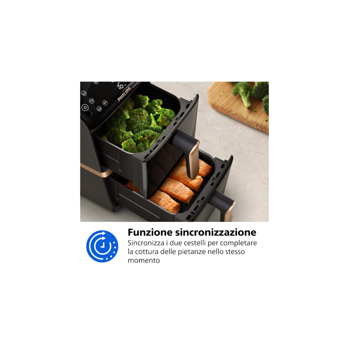 PHILIPS NA462/70 FRIGGITRICE AD ARIA AIRFRYER 4000 10LT 2750W NERA