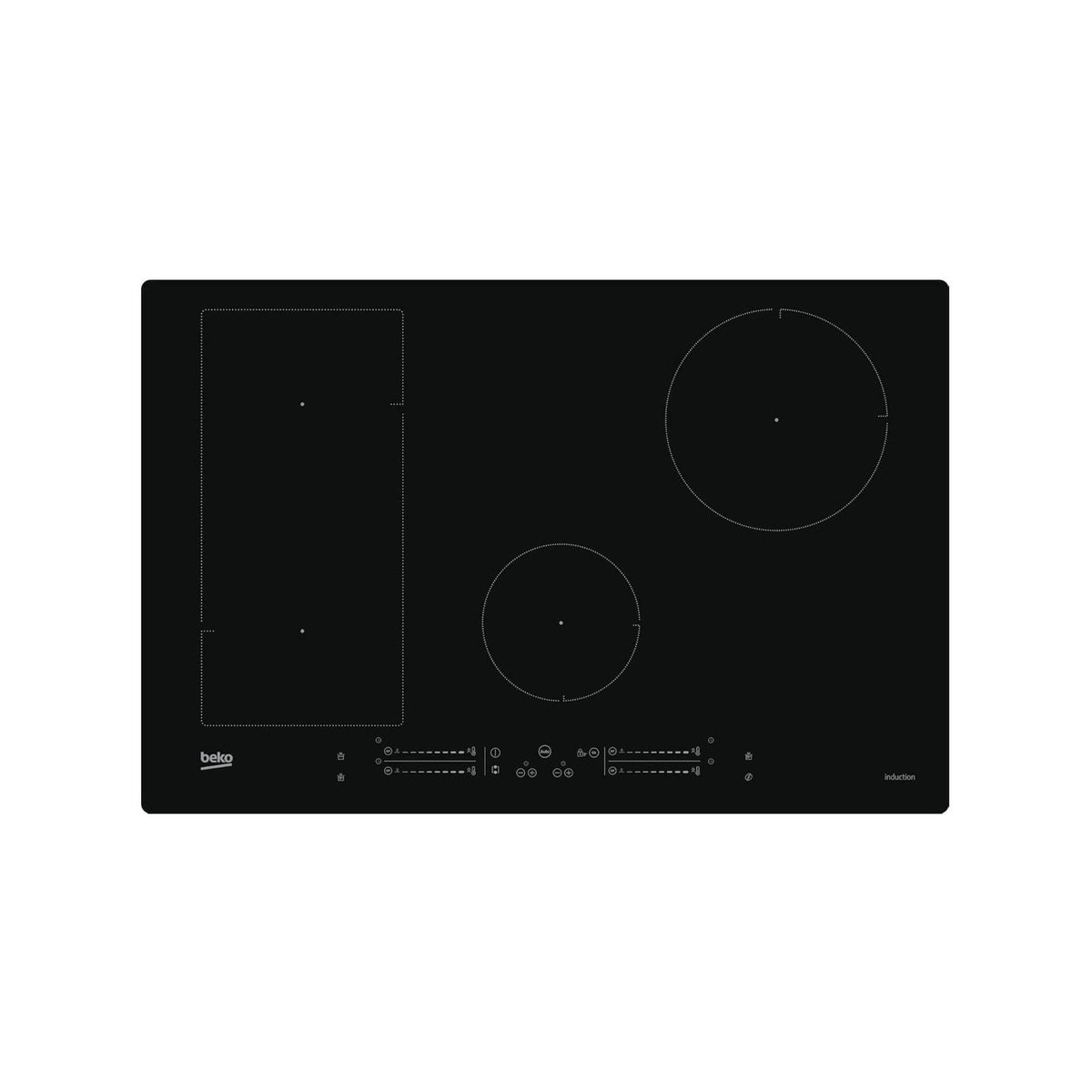 BEKO HII84541IFT PIANO COTTURA A INDUZIONE 80CM 4 ZONE COTTURA NERO