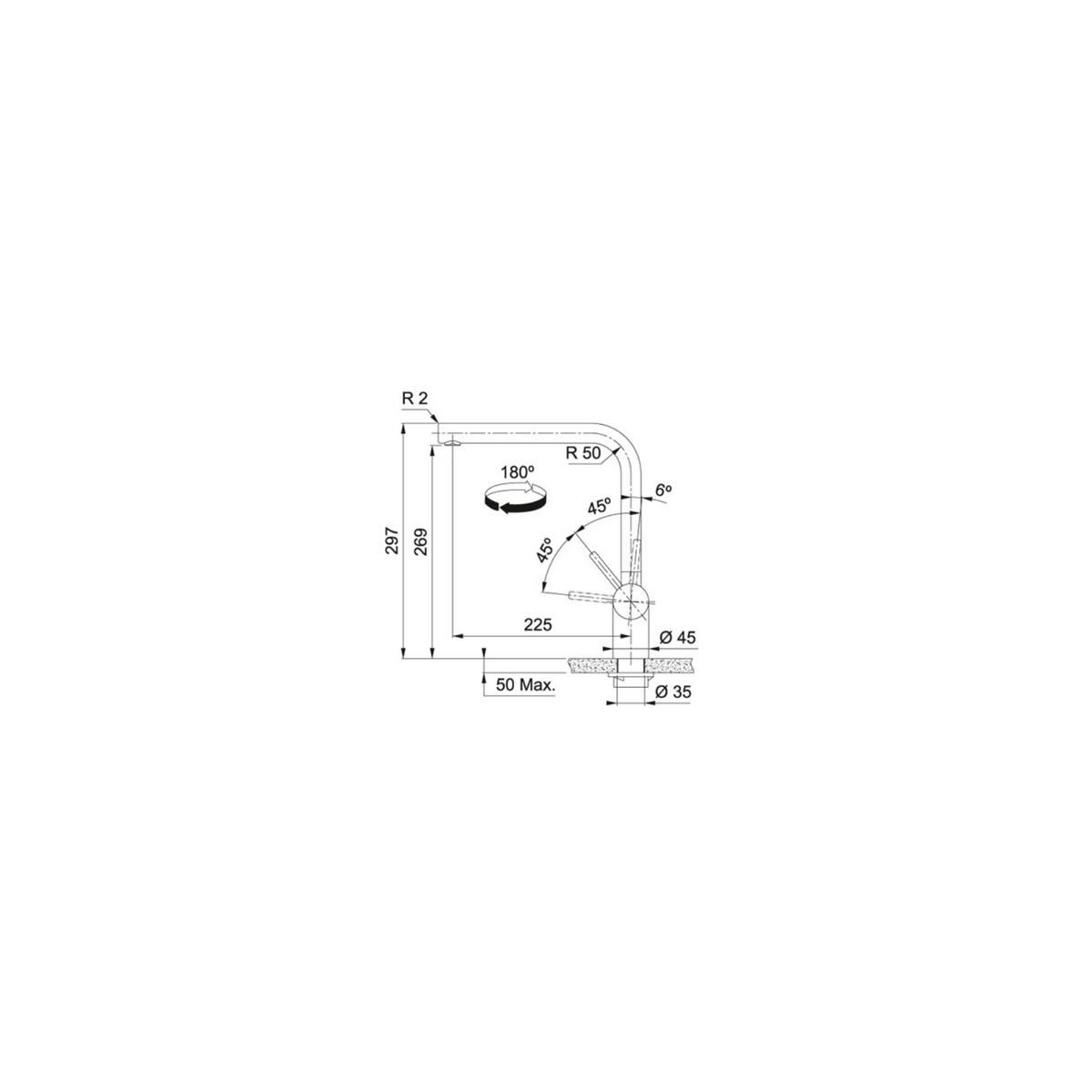 FRANKE ATLAS NEO MISCELATORE IN ACCIAIO INOX - 115.0521.435