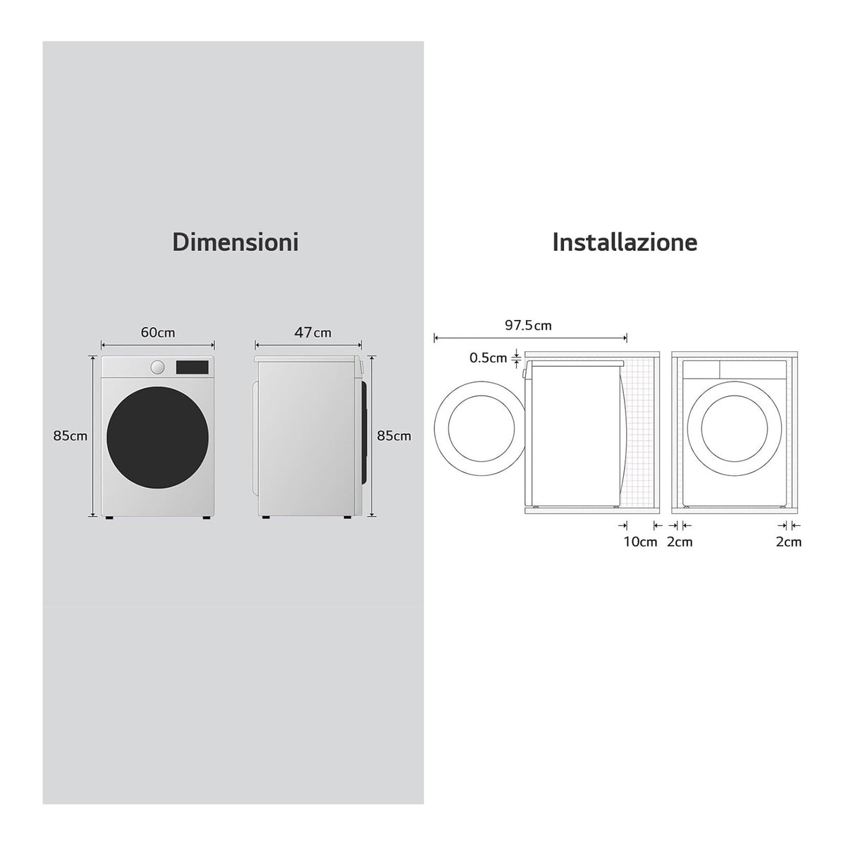 Lg F4NA10S7NWK Lavatrice Slim 7Kg 1400Giri Classe A