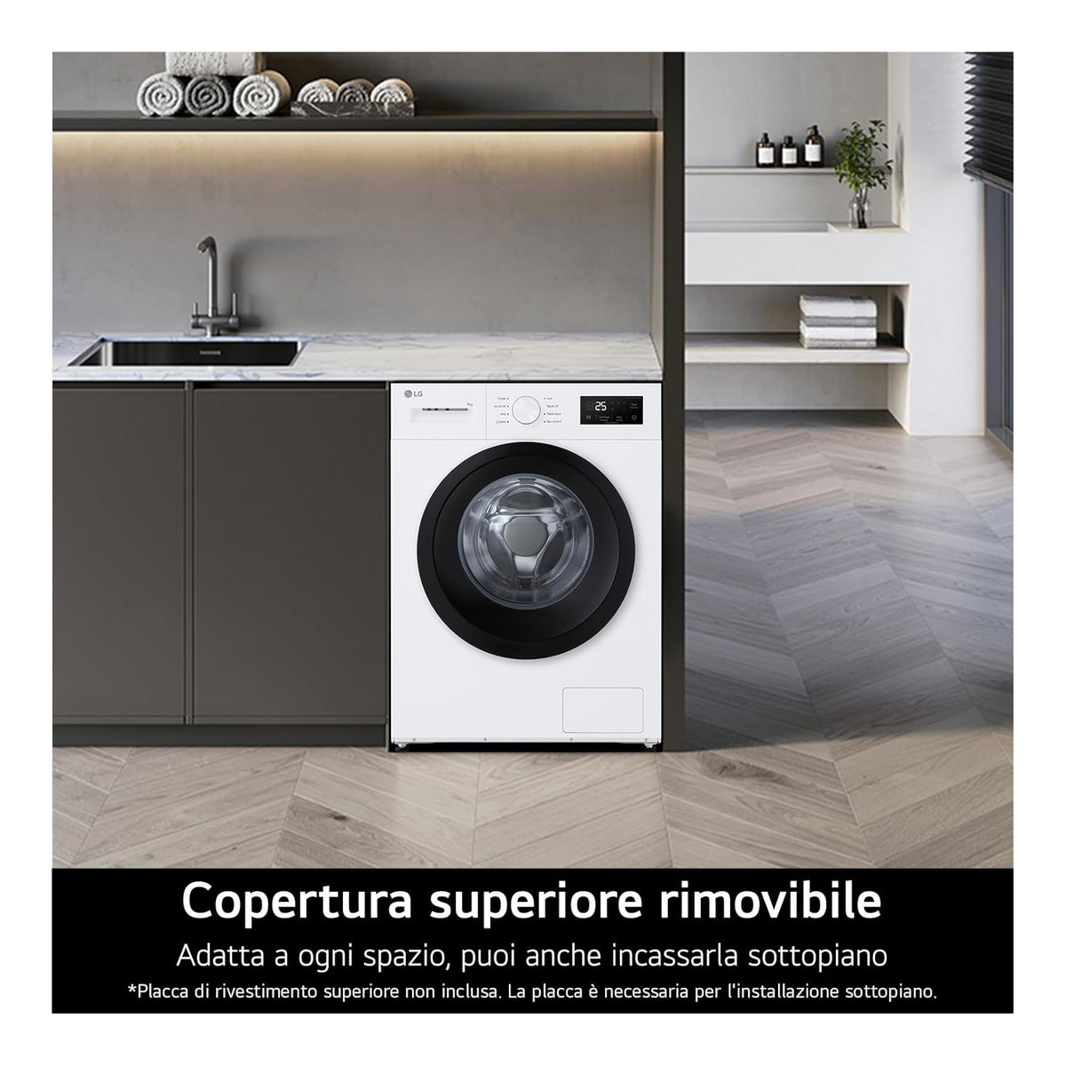 Lg F4NA10S7NWK Lavatrice Slim 7Kg 1400Giri Classe A