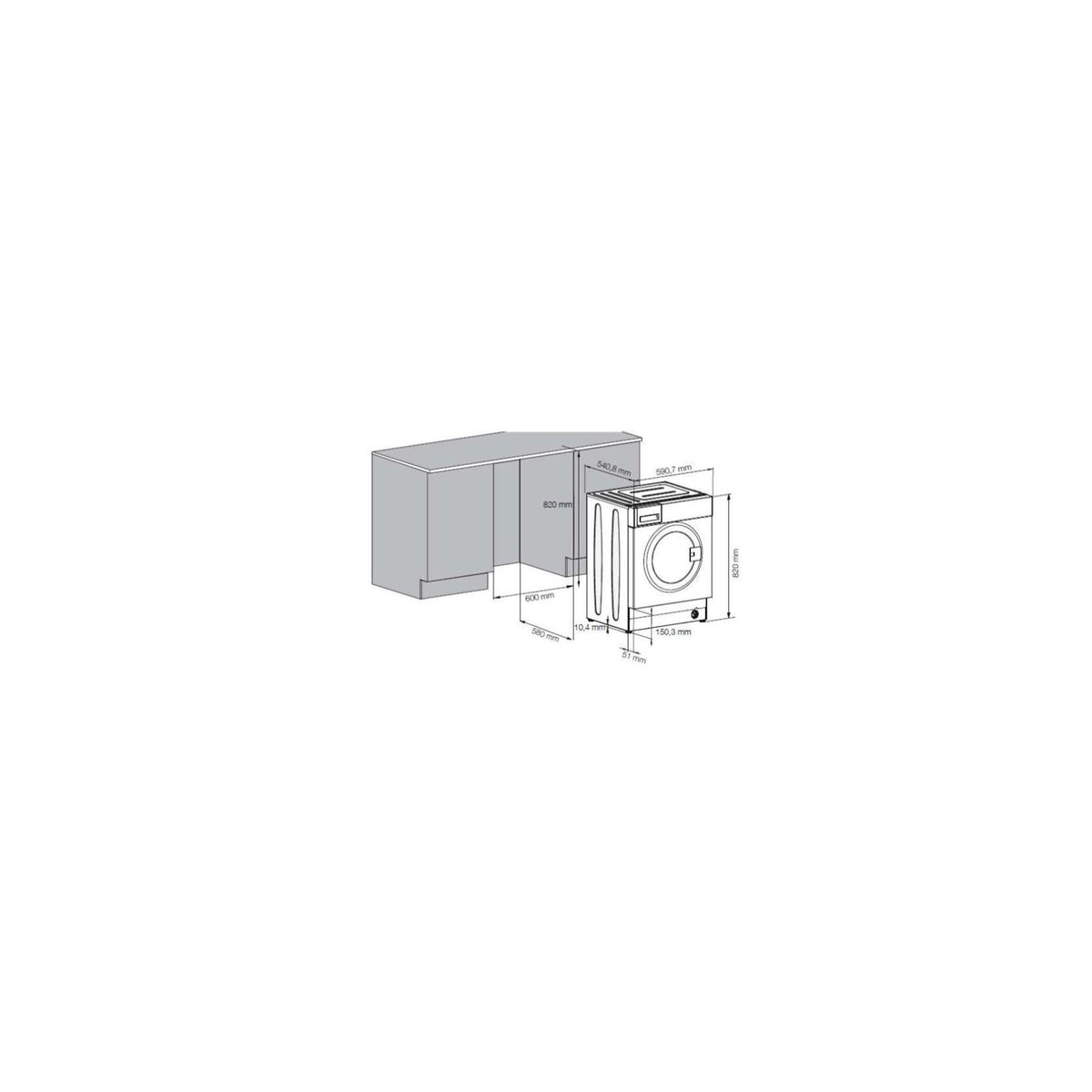BEKO WIT8A4BW LAVATRICE DA INCASSO 8KG 1400 GIRI CLASSE A
