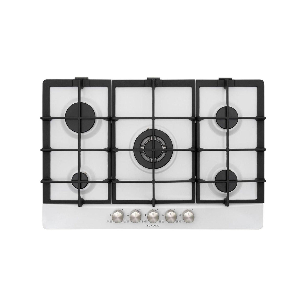 SCHOCK STP855HWH PIANO COTTURA 75CM 5 FUOCHI A GAS COLORE BIANCO OPACO