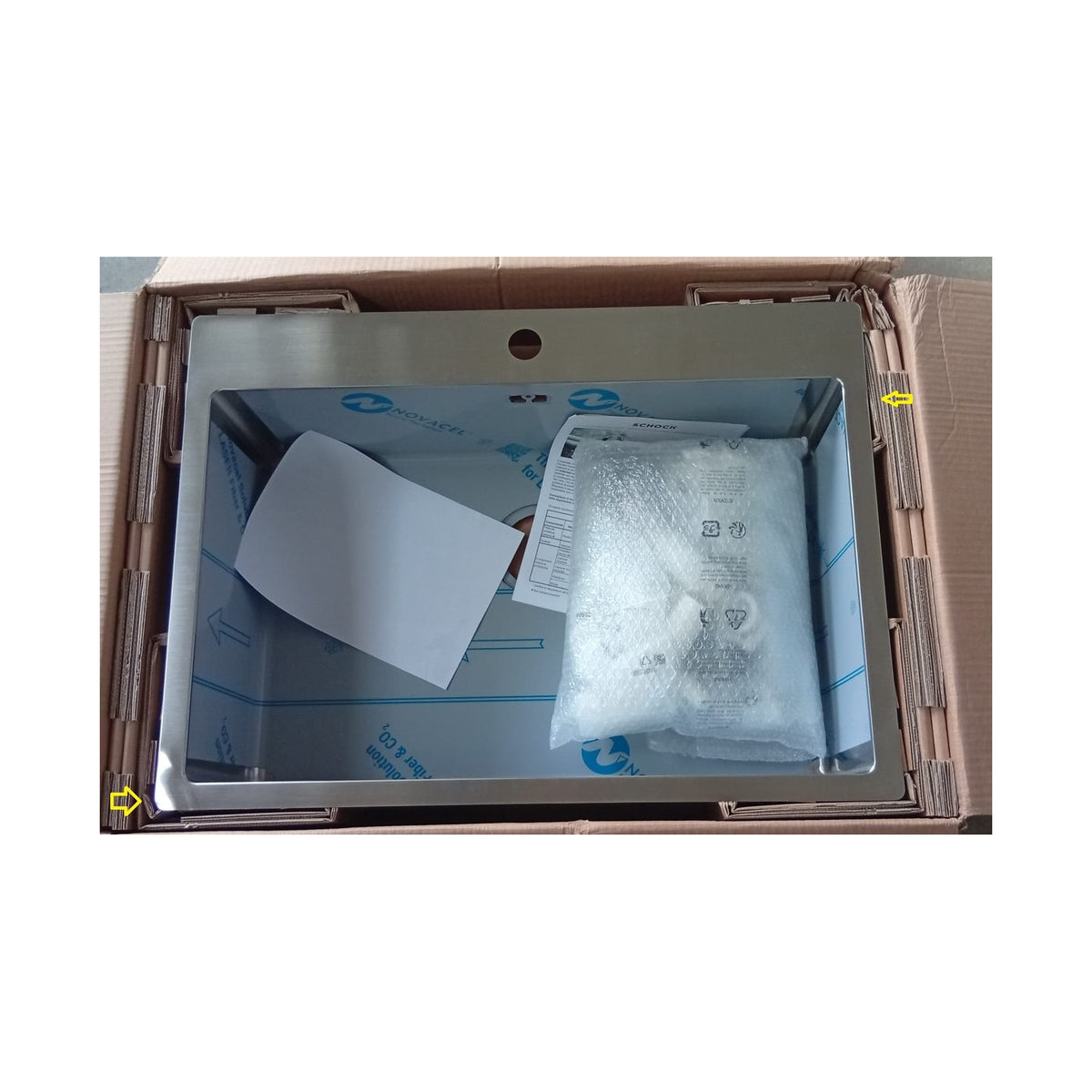 OUTLET Schock TECPN1002L Lavello Monovasca 70x51, Inox - CON DIFETTI