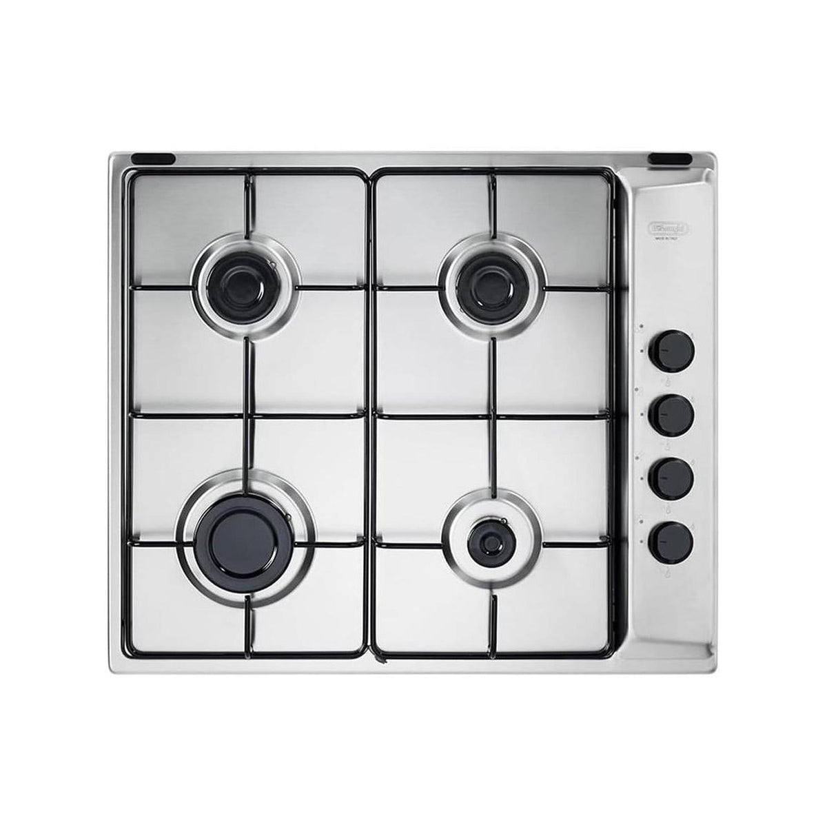 DE LONGHI FLI46ASV Piano cottura 60cm, 4 fuochi a gas - Inox - FLI 46 ASV