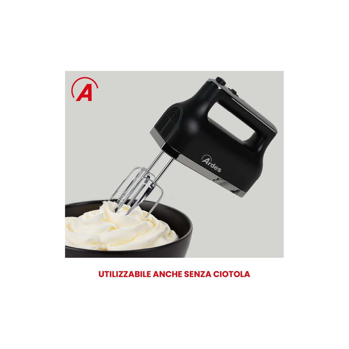 ARDES ARSBAT02 SATURNIUM Sbattitore Elettrico con Ciotola Autorotante da 3.5 Lt - ARDSBAT02