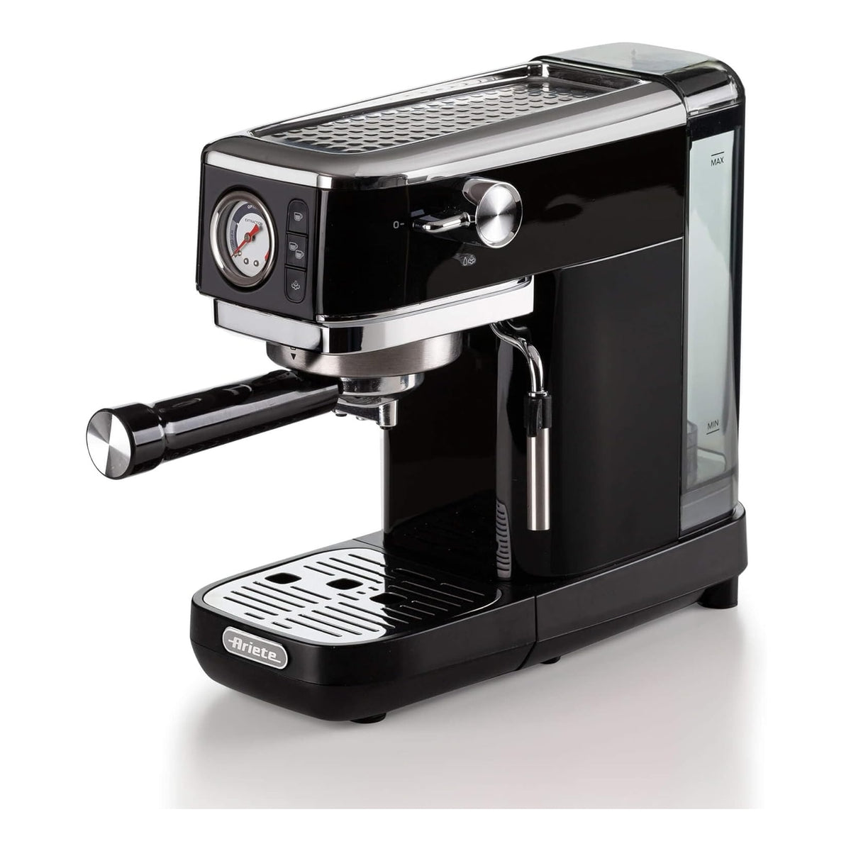ARIETE 1381 MACCHINA DA CAFFE' ESPRESSO PER CIALDE O MACINATO 1300W SERBATOIO 1,1 LT NERO