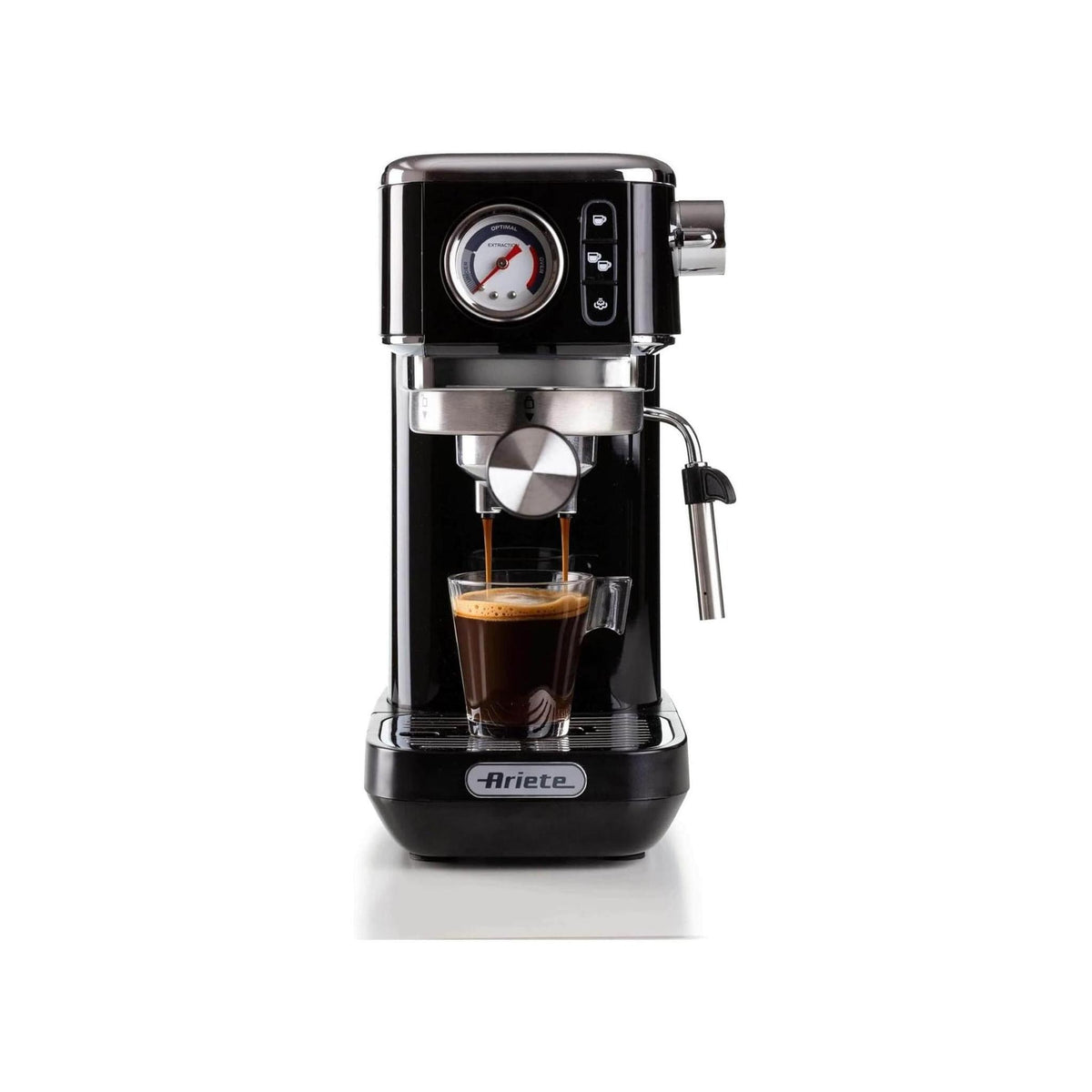 ARIETE 1381 MACCHINA DA CAFFE' ESPRESSO PER CIALDE O MACINATO 1300W SERBATOIO 1,1 LT NERO