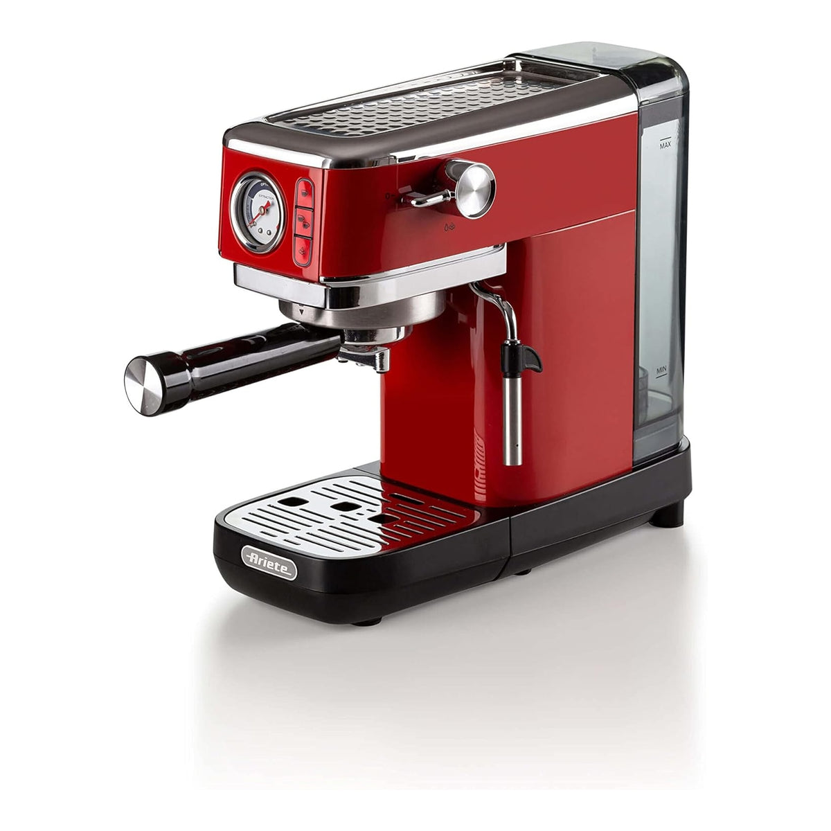 ARIETE 1381 MACCHINA DA CAFFE' ESPRESSO PER CIALDE O MACINATO 1300W SERBATOIO 1,1 LT ROSSO