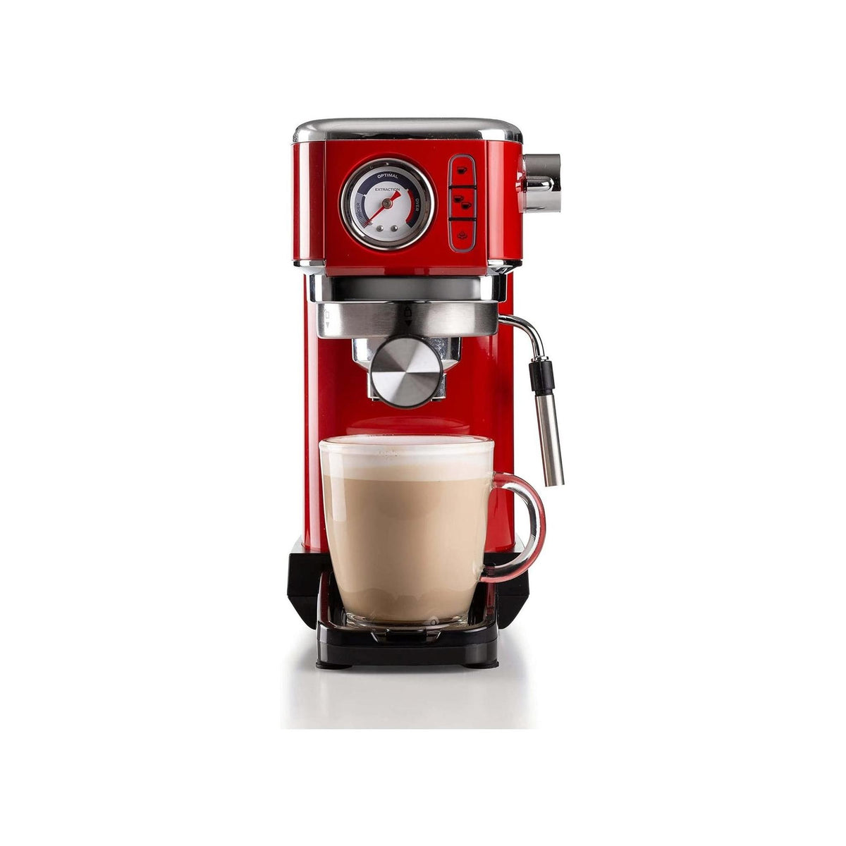 ARIETE 1381 MACCHINA DA CAFFE' ESPRESSO PER CIALDE O MACINATO 1300W SERBATOIO 1,1 LT ROSSO