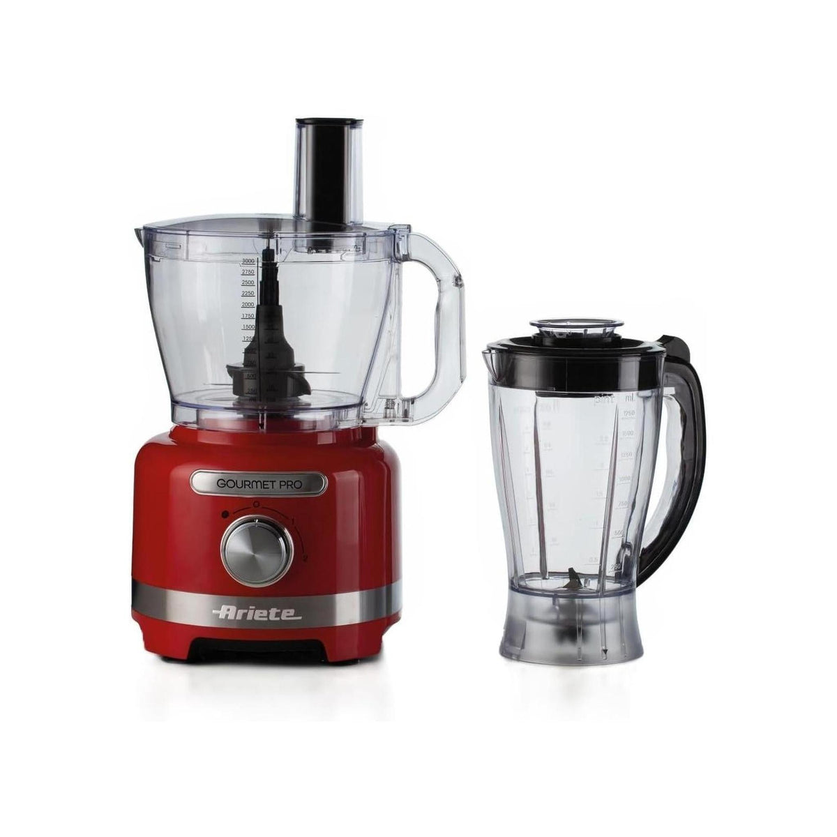 ARIETE 1782 Gourmet Pro Moderna Robot da Cucina multifunzione 1000W, 3Lt - 1782REDBLK