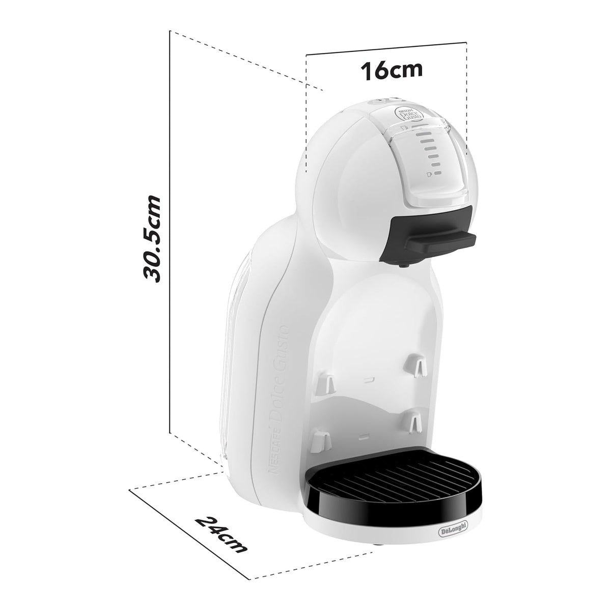DE LONGHI EDG335.W Nescafé Dolce Gusto Mini Me 2 Macchina da Caffè a Capsule Compatta - Bianca