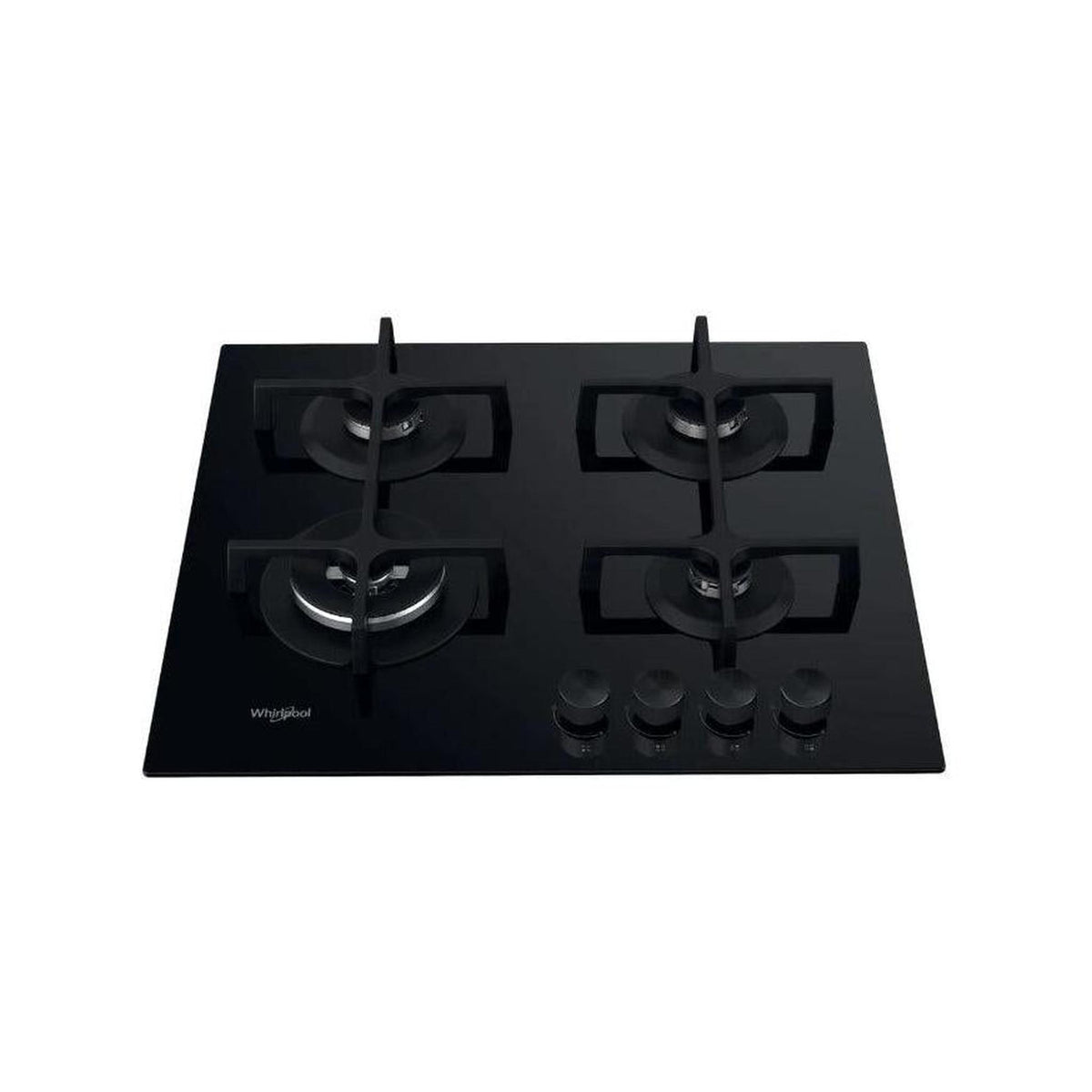 WHIRLPOOL GOA 6423/NB1 PIANO COTTURA DA INCASSO 60CM 4 FUOCHI A GAS IN CRISTALLO NERO - GOA6423/NB1