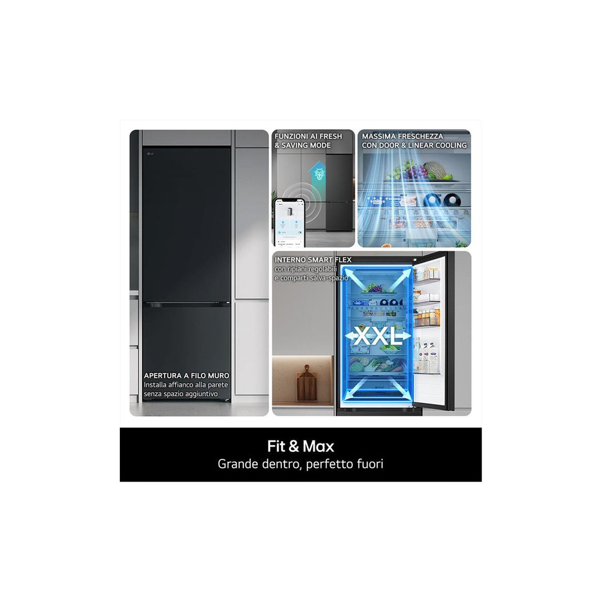LG GBBW322CPY FRIGORIFEERO COMBINATO 465LT TOTAL NO FROST CLASSE C COLORE ARGENTO
