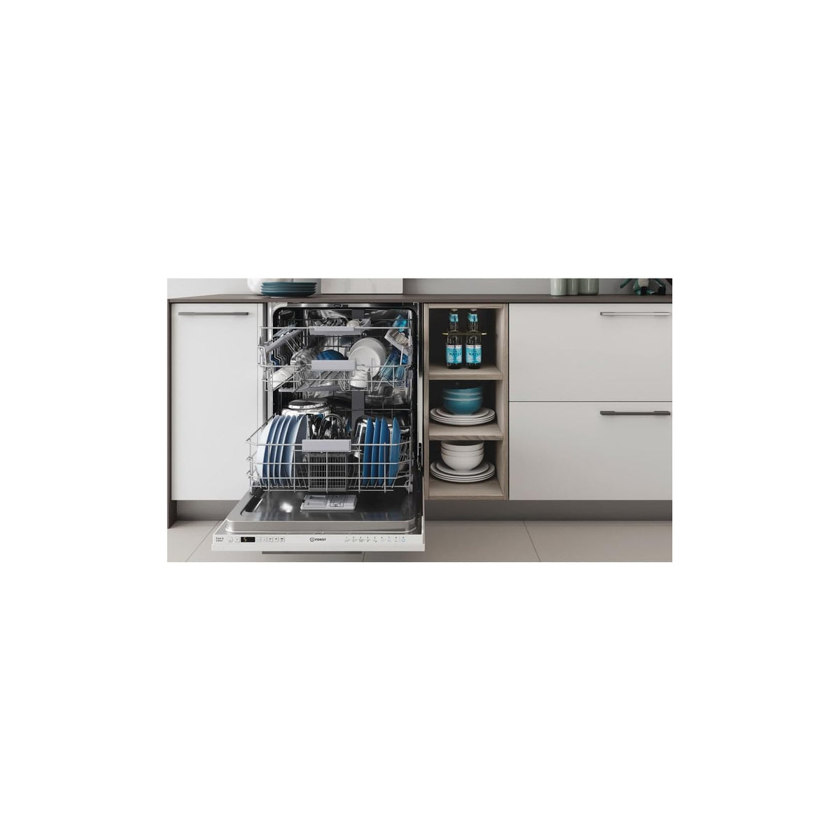 INDESIT DIO 3C24 AC E Lavastoviglie da Incasso a Scomparsa totale, 14 Coperti, Classe E - DIO3C24ACE