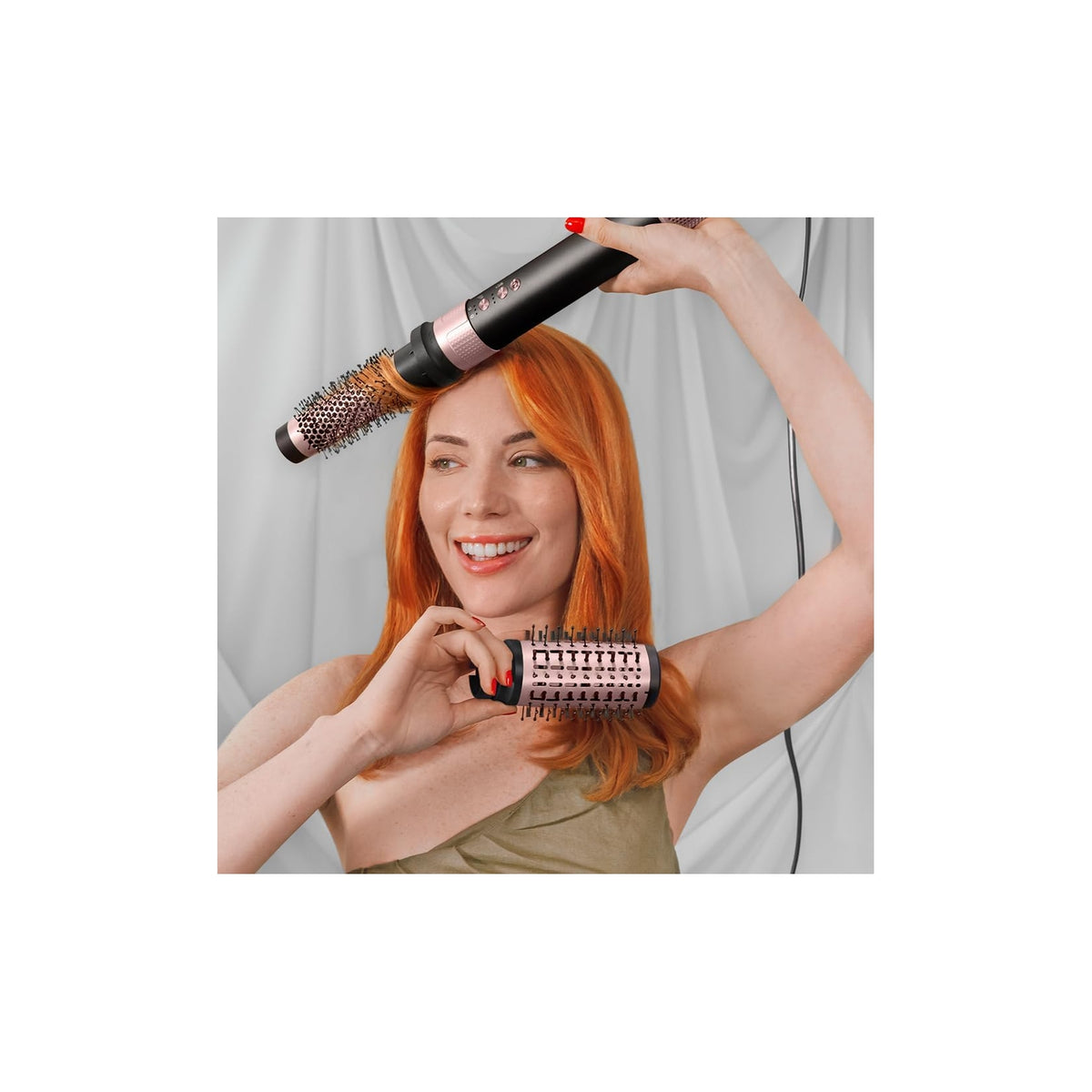 Cecotec CERAMICCARE14IN1/BLK Spazzola ad Aria Calda, 14 Accessori, Nero