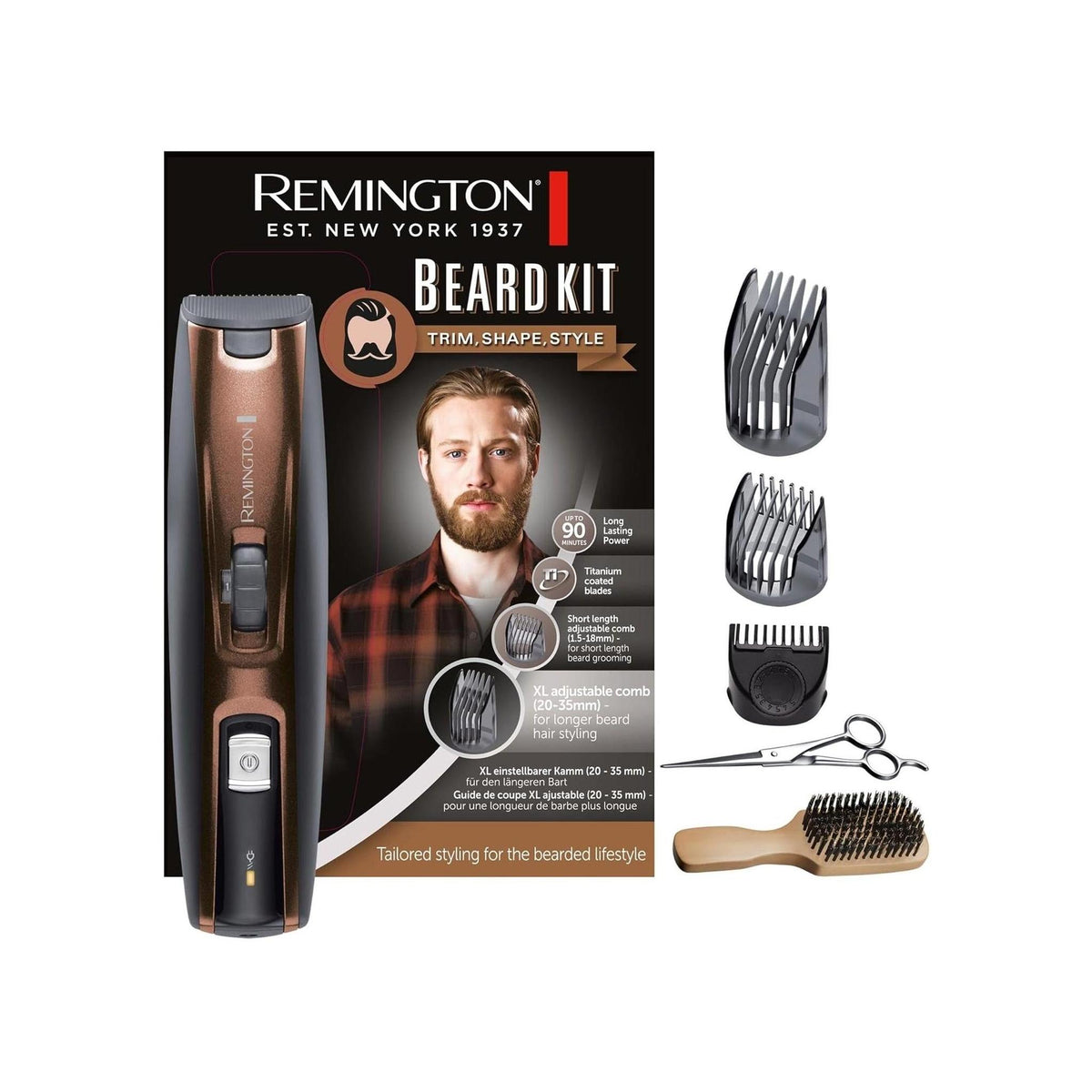REMINGTON MB4046 Regolabarba ricaricabile colore Nero/Oro