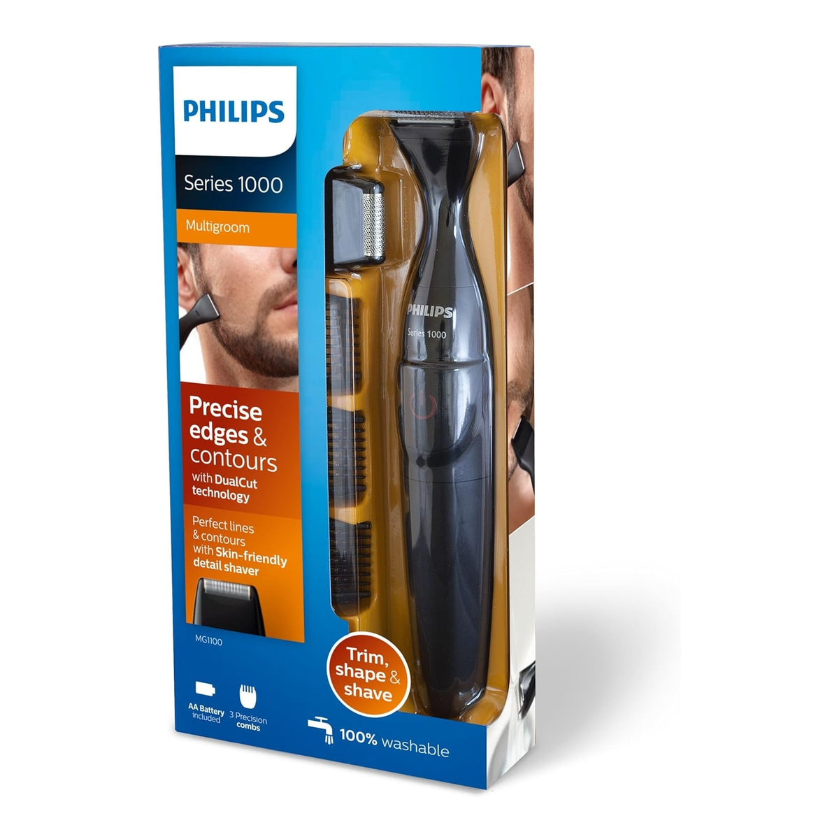 PHILIPS MG1100/16 REGOLABARBA MULTIGROOM SERIE 1000 WET&DRY