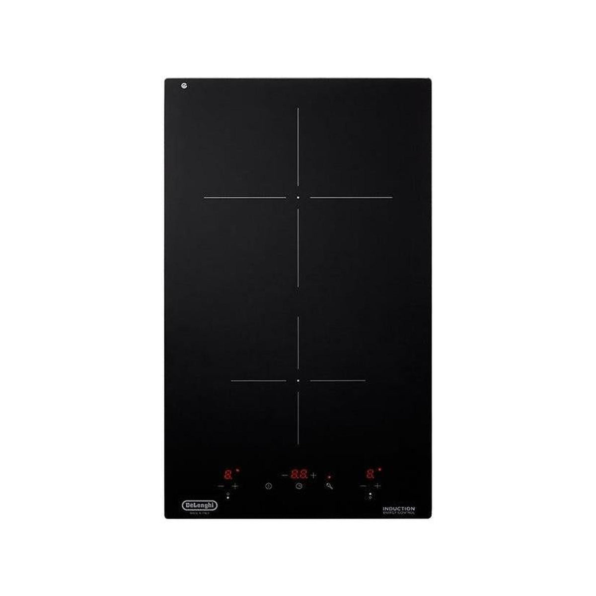 De Longhi PIN 32 Piano cottura a Induzione 30cm, 2 Zone di cottura, in vetro Nero - PIN32