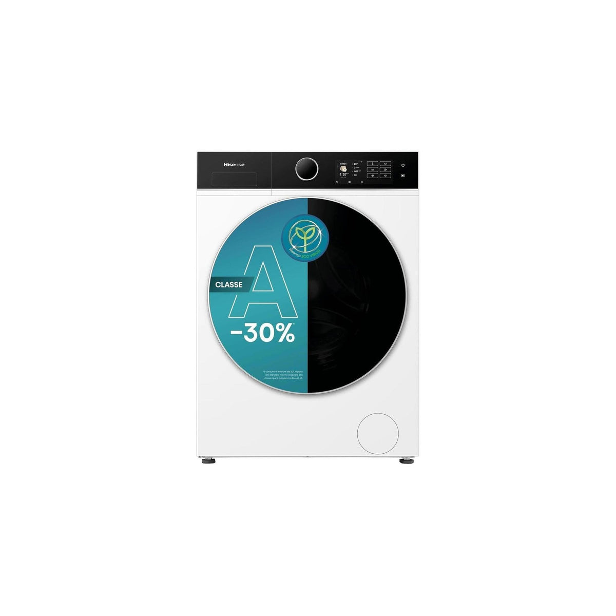 Hisense WF5I8043BWF Lavatrice slim 47cm 8Kg, 1400 giri, Vapore, Wifi, Classe A