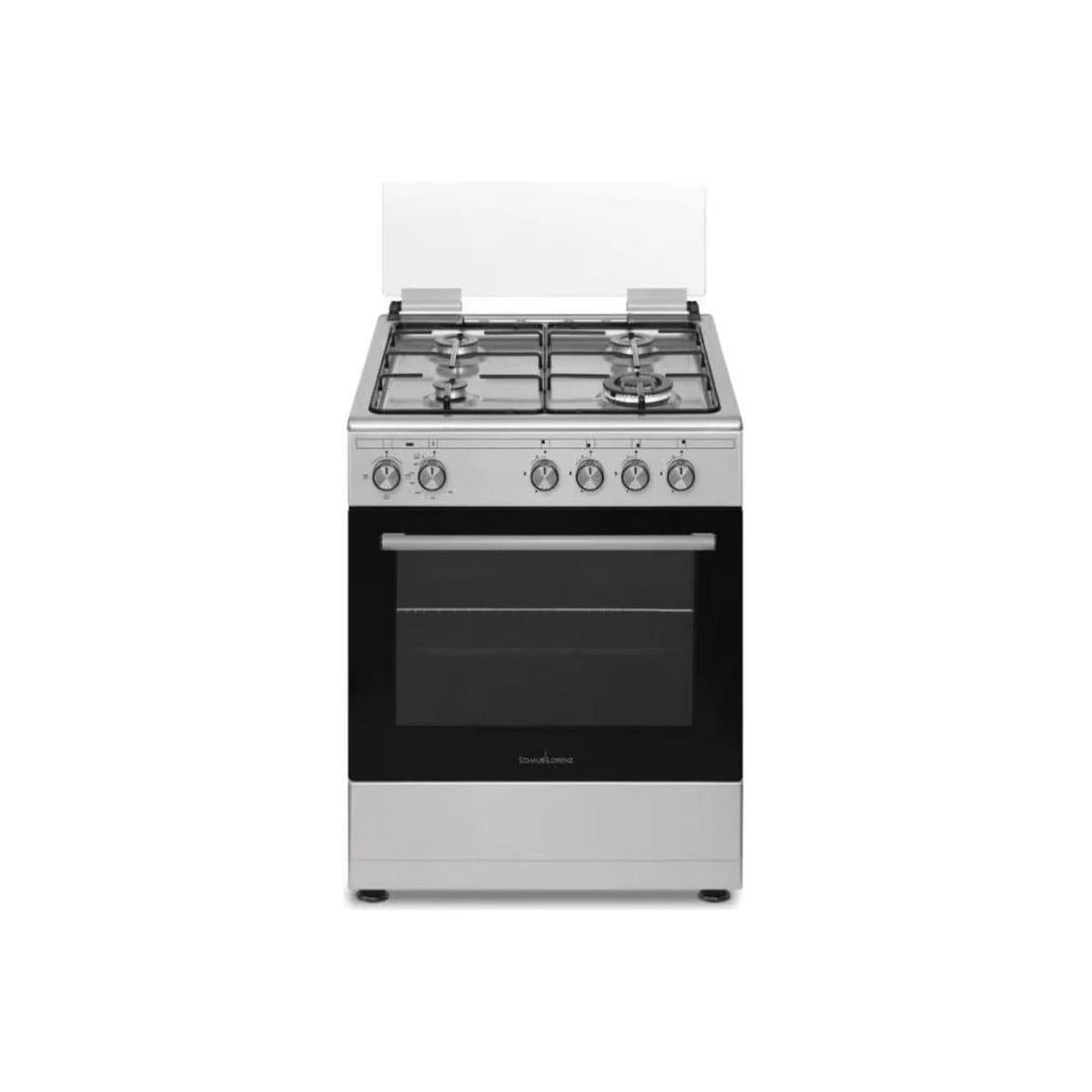 SCHAUB LORENZ SS631EX Cucina 60x60 4 Fuochi, Forno Elettrico Multifunzione Classe A, Inox