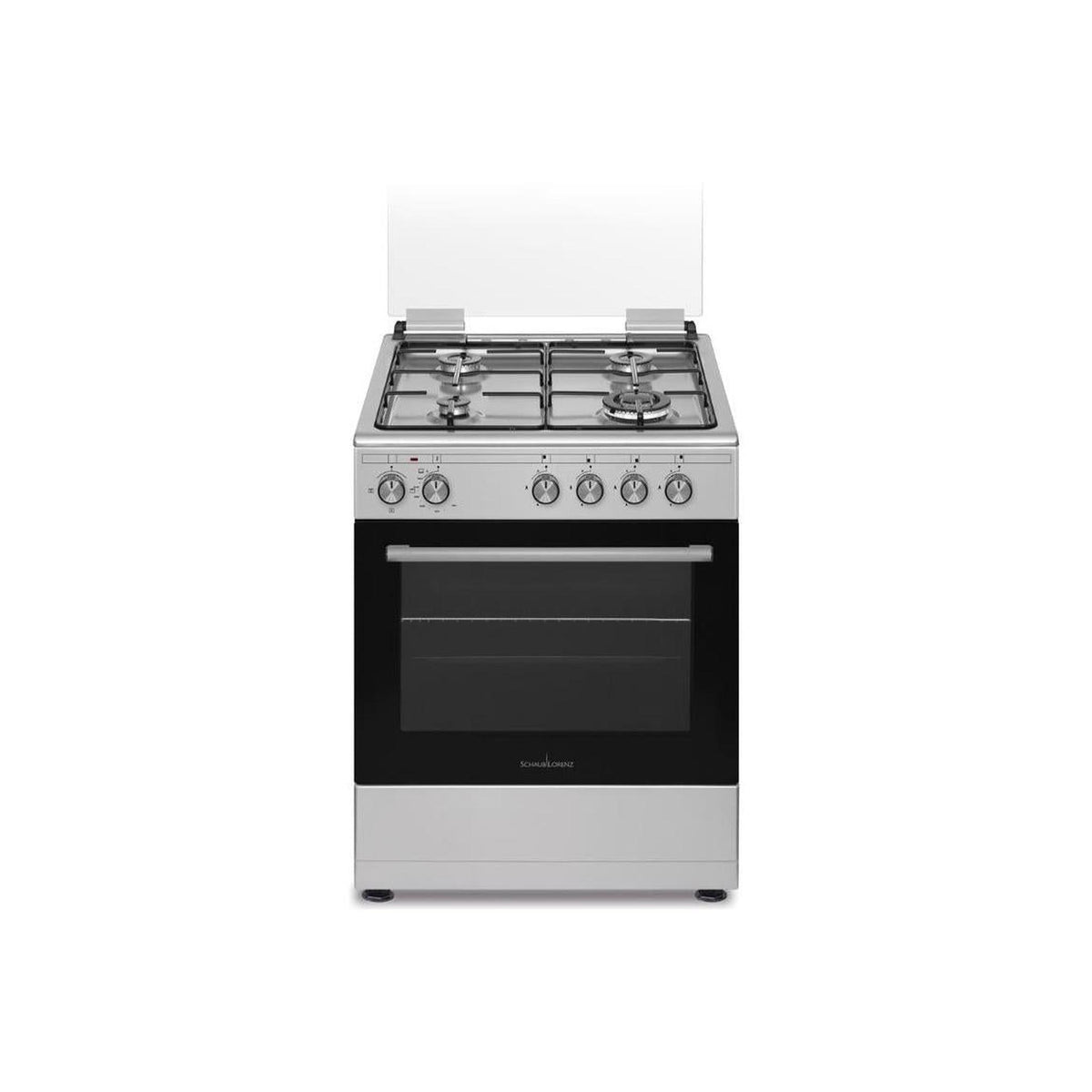 SCHAUB LORENZ SS631GEX Cucina 60x60 4 Fuochi, Forno Elettrico Multifunzione Classe A, Inox