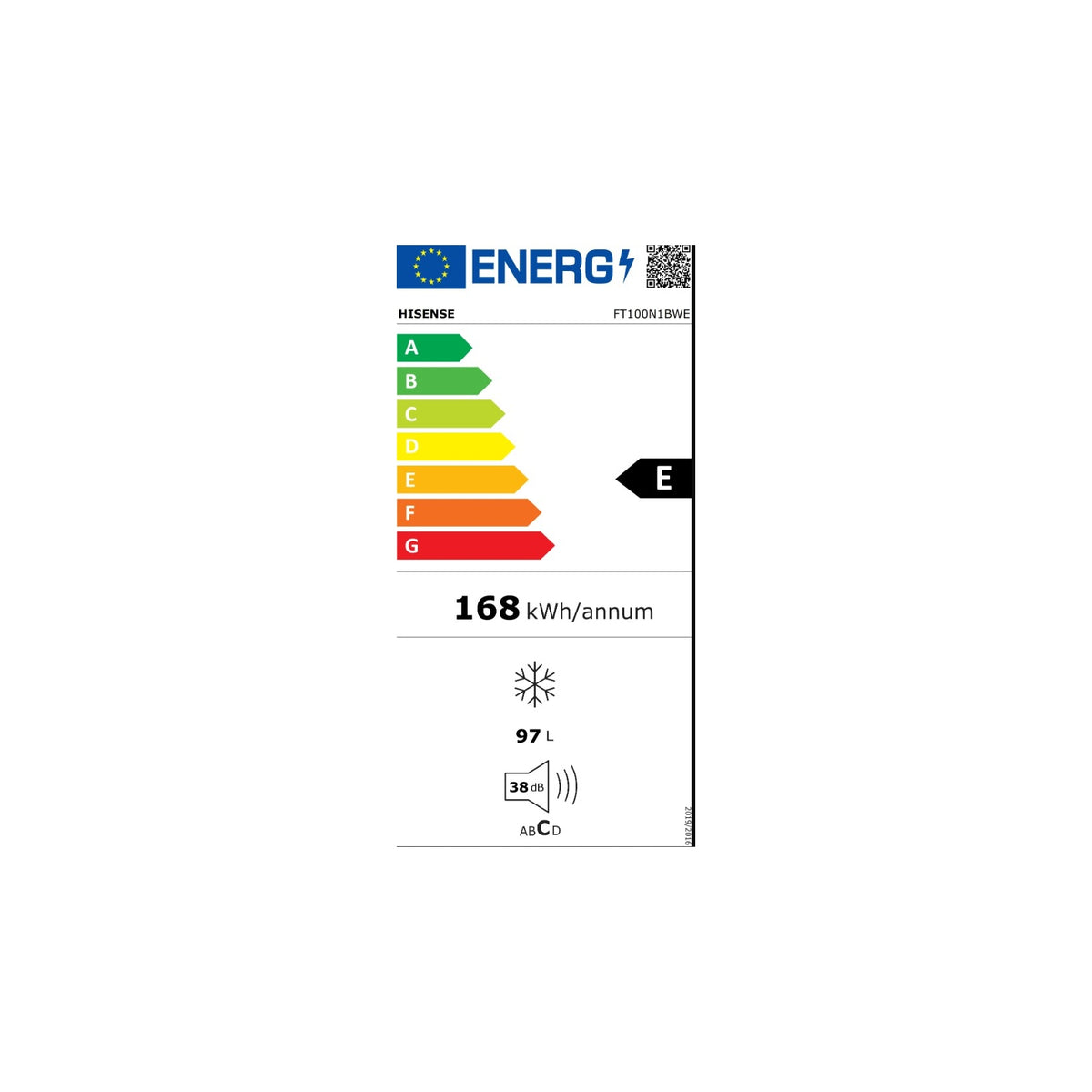 HISENSE FT100N1BWE Congelatore a pozzetto 97Lt, Classe E