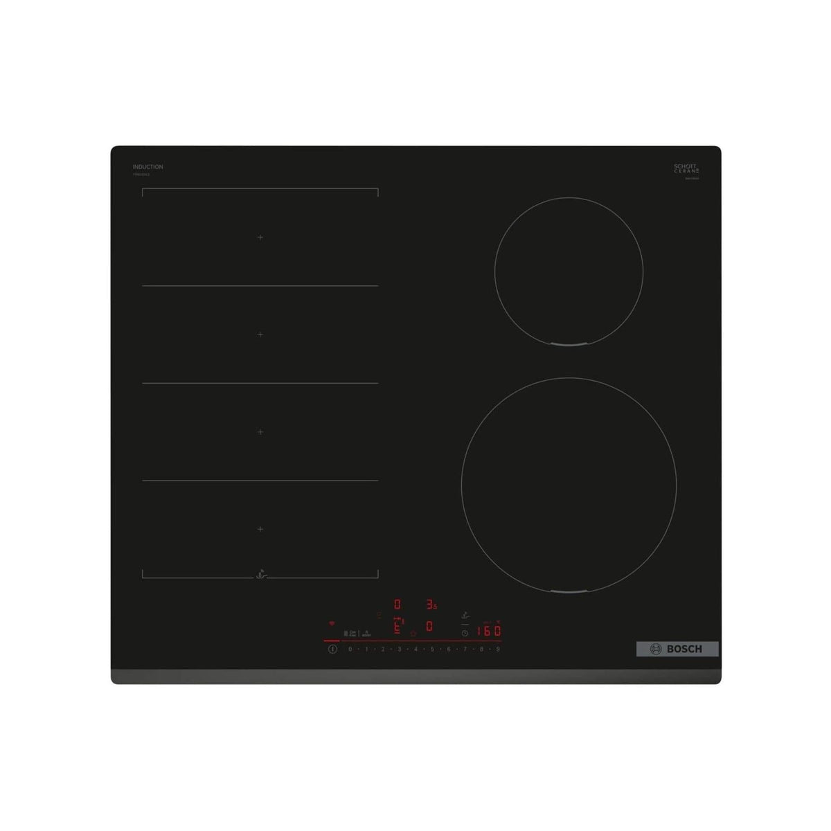 BOSCH PIX631HC1E PIANO COTTURA A INDUZIONE 60CM 4 ZONE COTTURA COLORE NERO