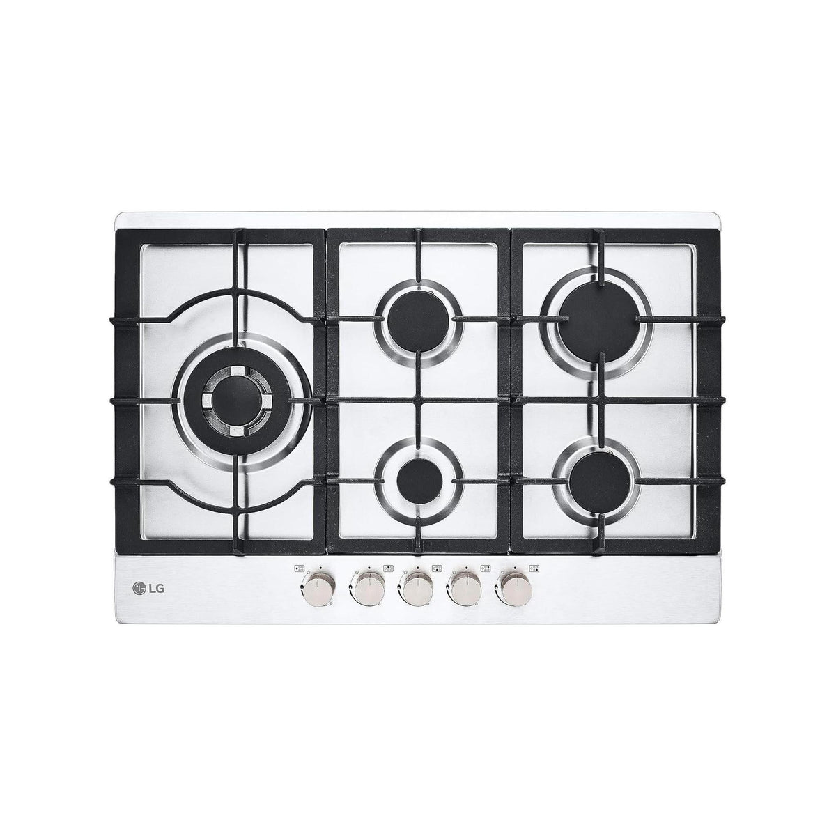 Lg CBGZ3016S Piano Cottura da incasso 75Cm 5 Fuochi a gas - Acciaio Inox