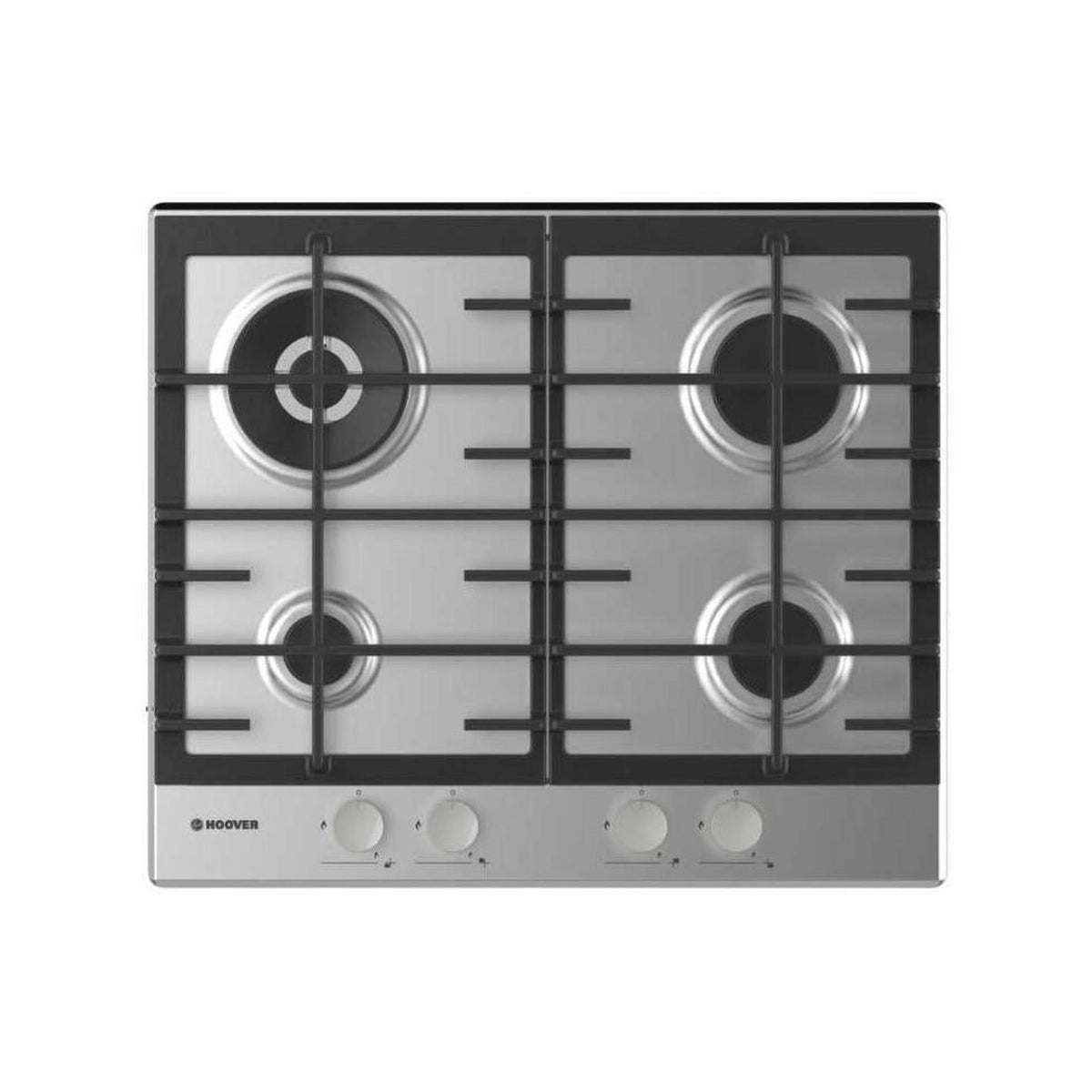 HOOVER HHG6BR4WSX PIANO COTTURA DA INCASSO 60CM 4 FUOCHI A GAS GRIGLIE IN GHISA - INOX