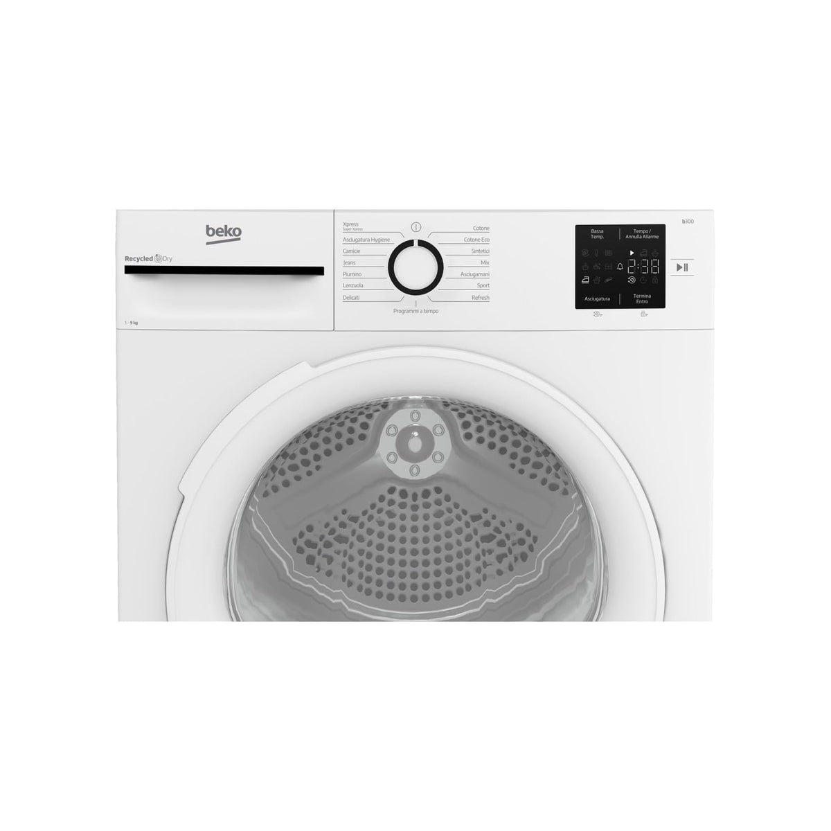 Beko BMT93EW Asciugatrice 9Kg, Pompa di calore Classe D