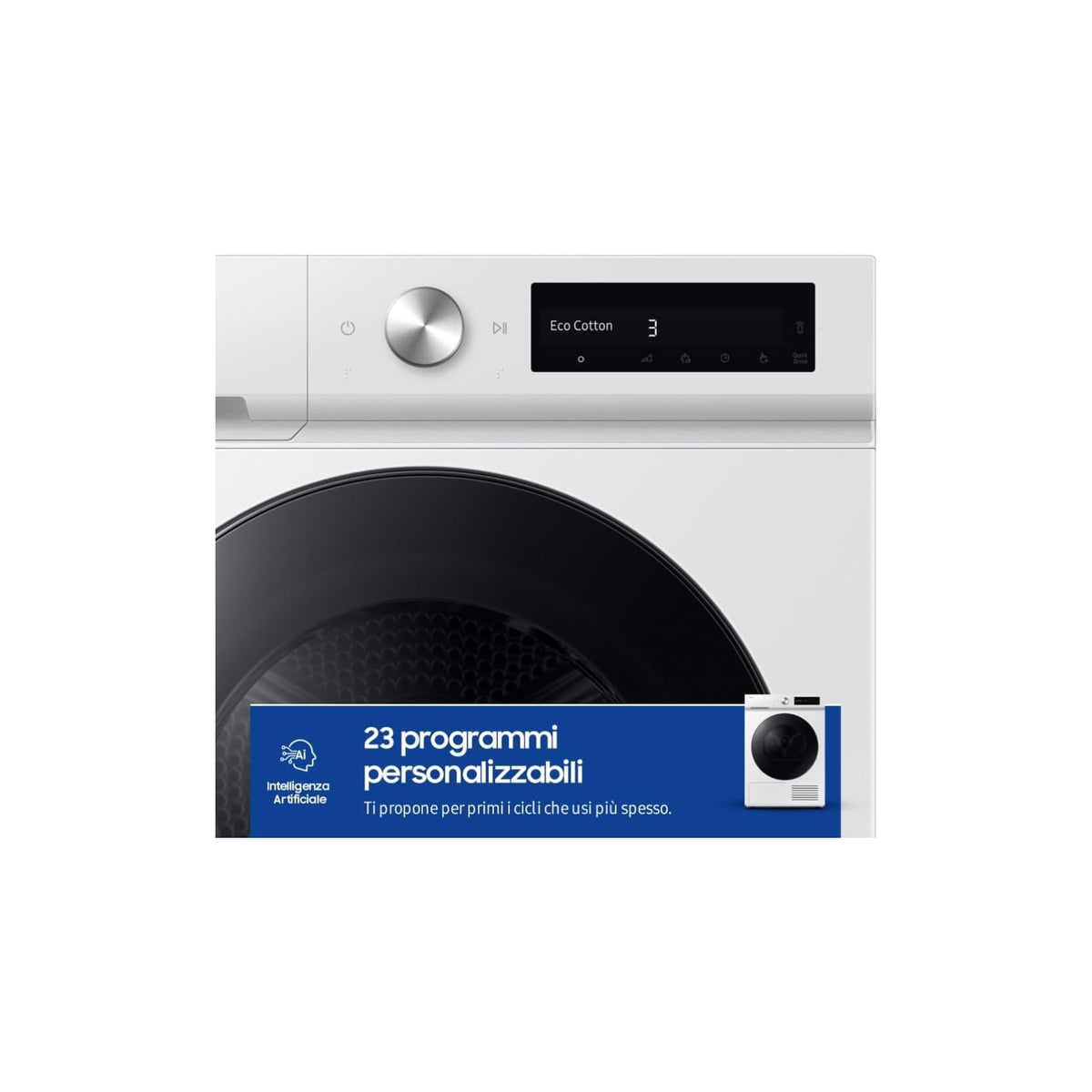 Samsung DV90DB7845GWU3 Asciugatrice Bespoke AI 9Kg Wifi Classe A