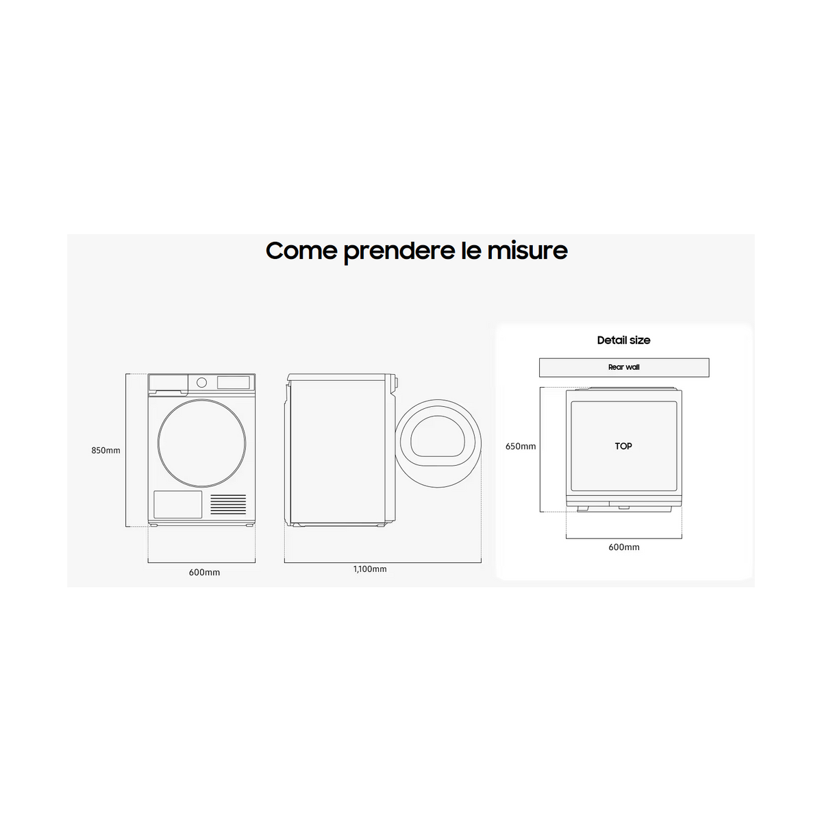 Samsung DV90DB7845GWU3 Asciugatrice Bespoke AI 9Kg Wifi Classe A