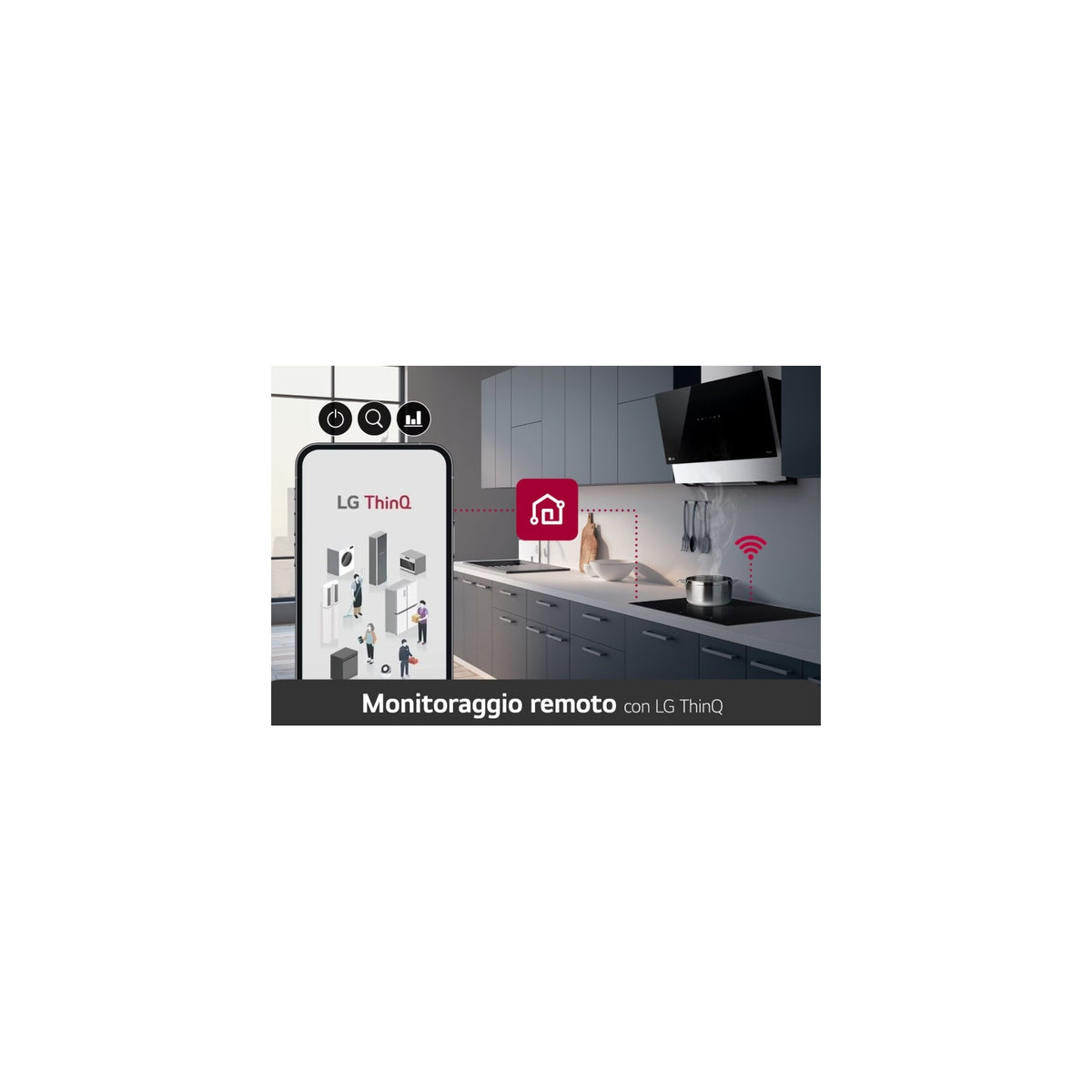 Lg CCI7Z2438BA Piano cottura a Induzione 60cm, 4 zone e 2 flex, Wifi - Nero