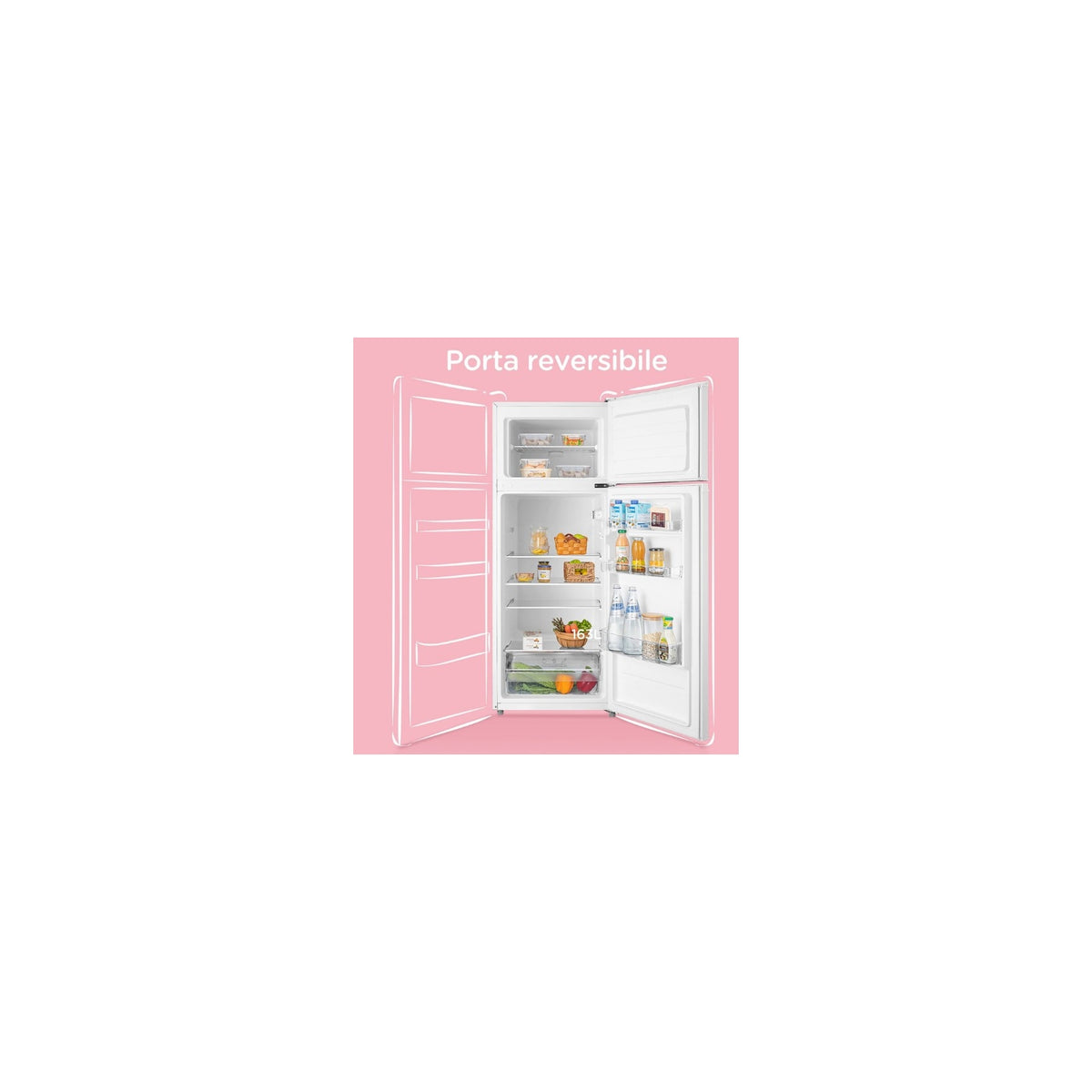 COMFEE' RCT284WH2A Frigorifero Doppia porta Statico 204lt Classe E - Bianco