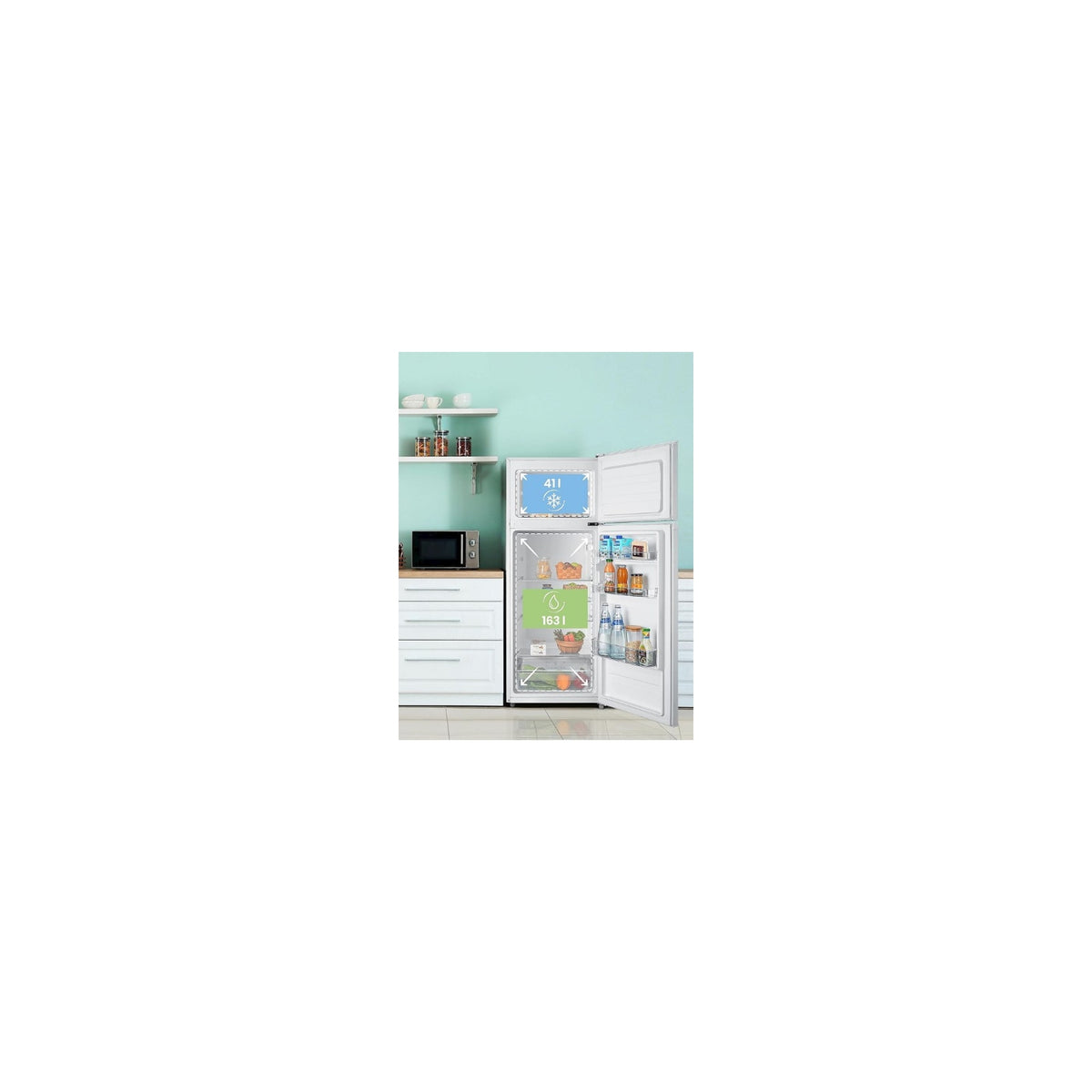 COMFEE' RCT284WH2A Frigorifero Doppia porta Statico 204lt Classe E - Bianco