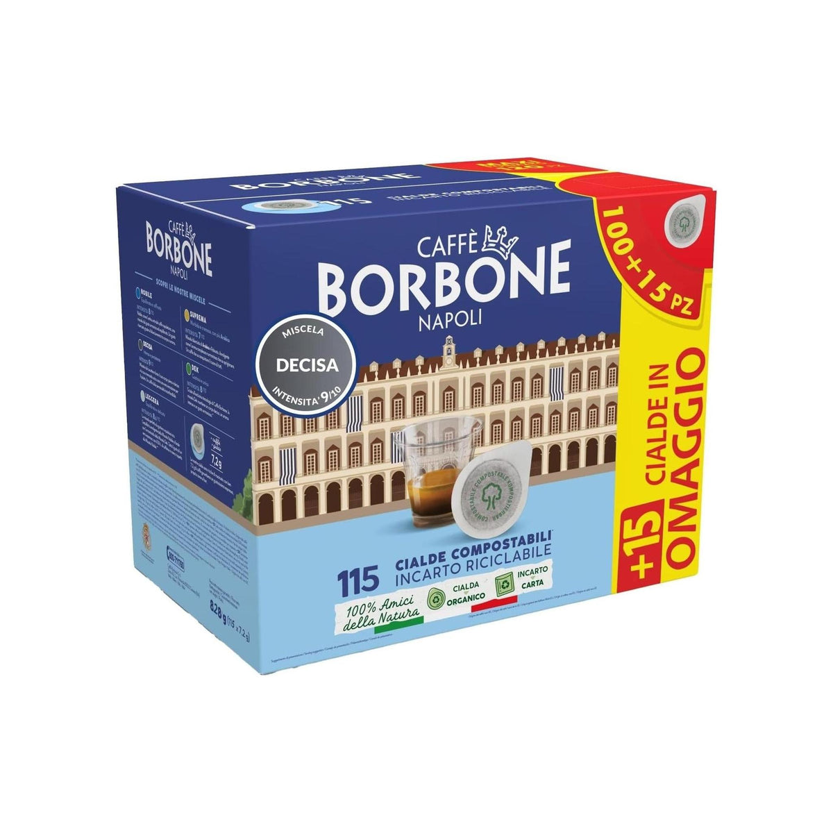 CAFFE' BORBONE MISCELA DECISA 115 CIALDE ESE 44MM - 44BNERA115